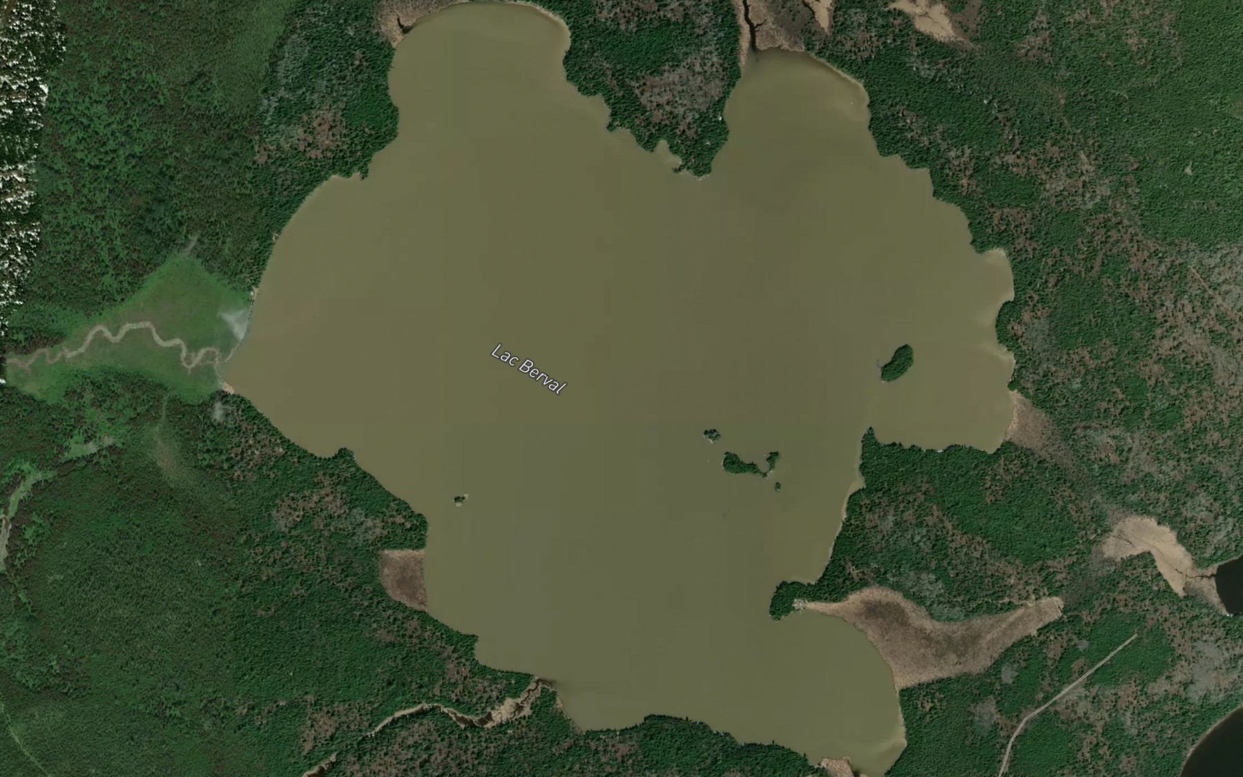 Satellite map of the Lac Berval