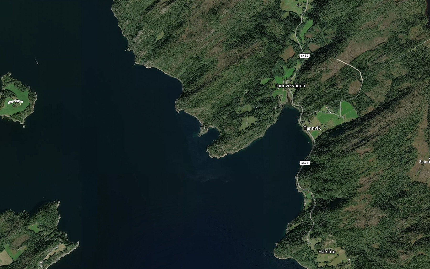 Satellite map of the Buvika
