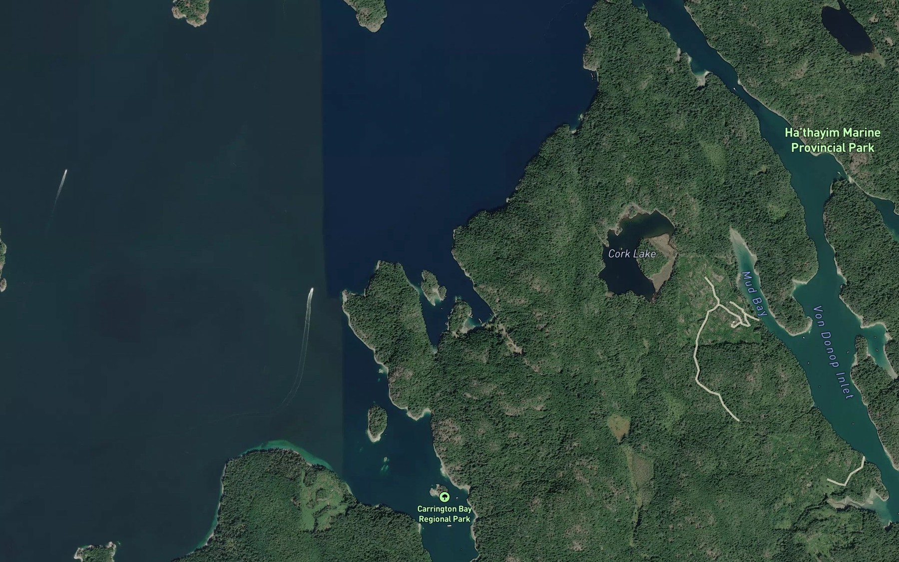 Satellite map of the Quartz Bay