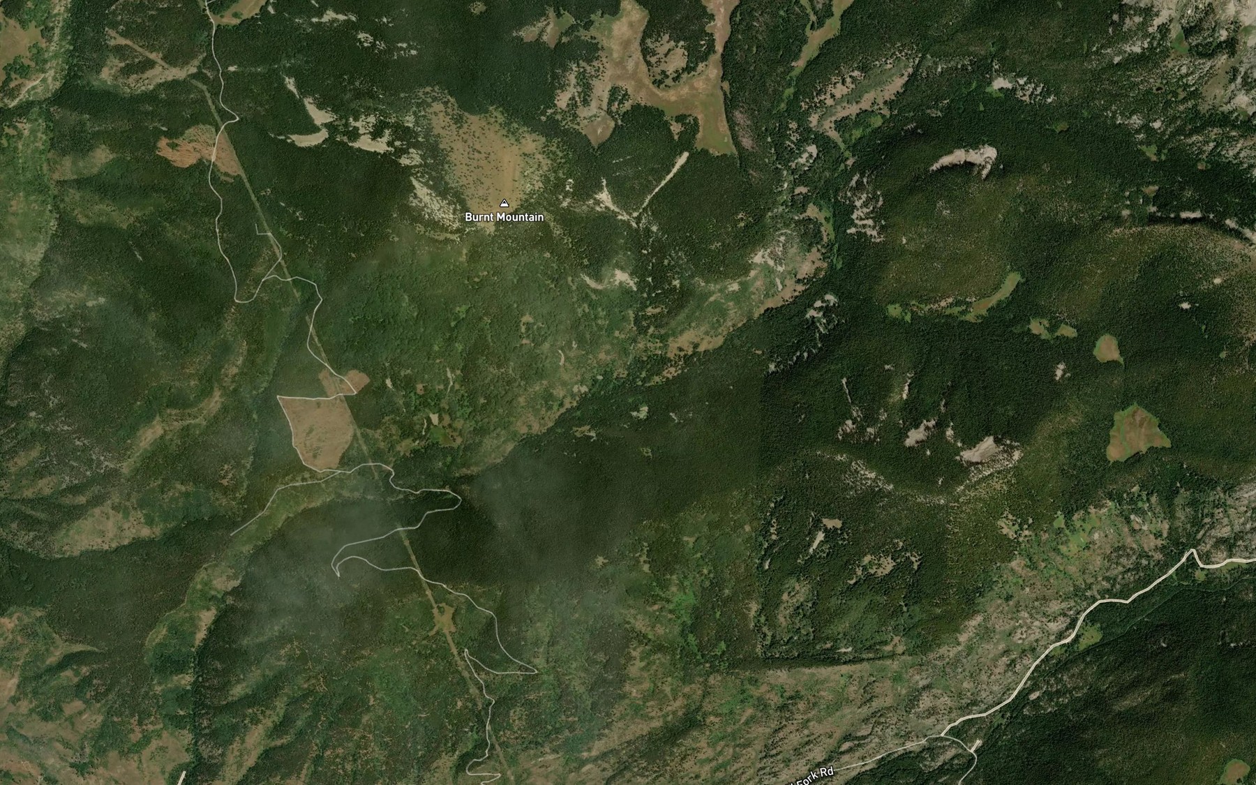 Satellite map of the Reed Creek
