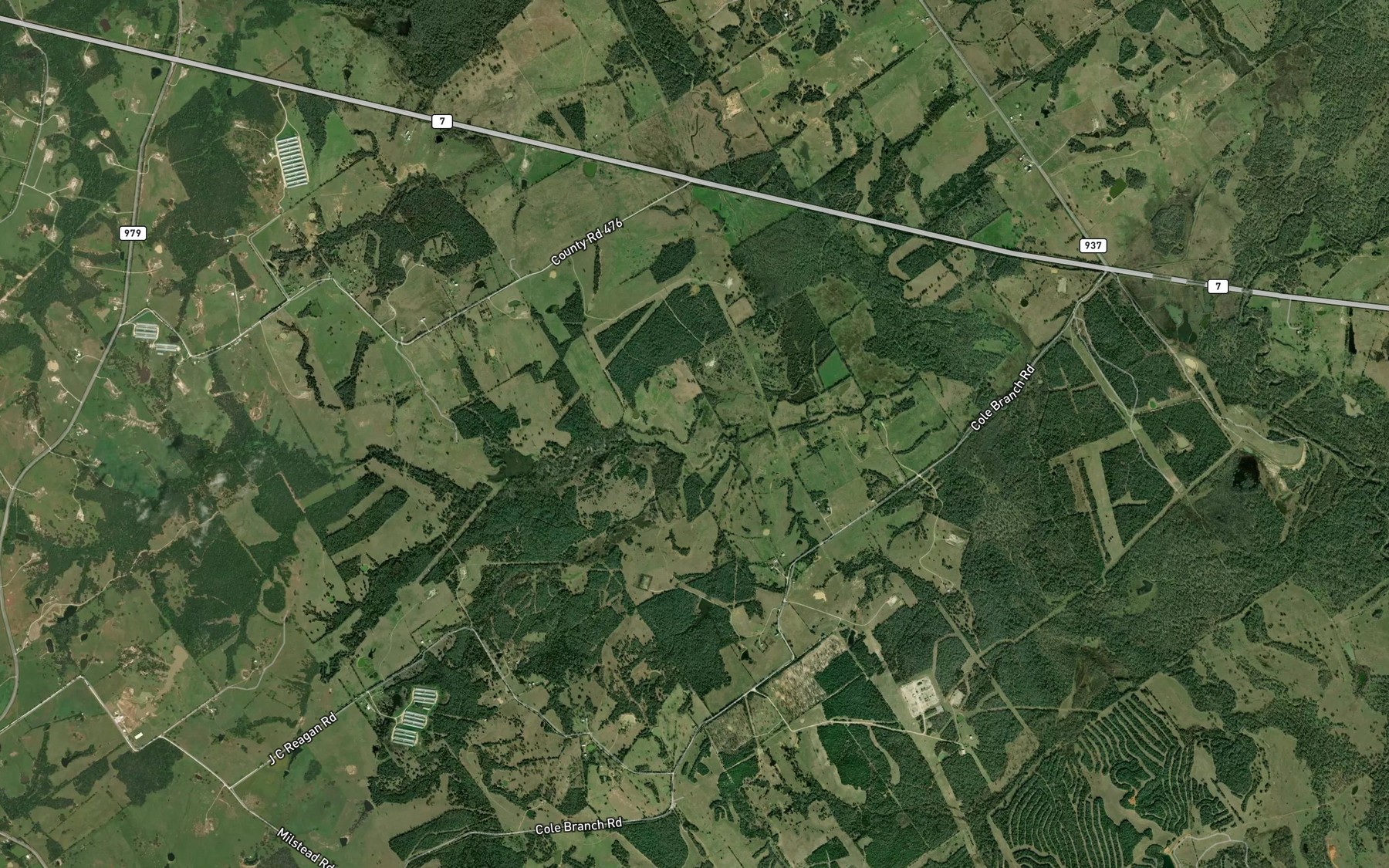Satellite map of the Coles Branch