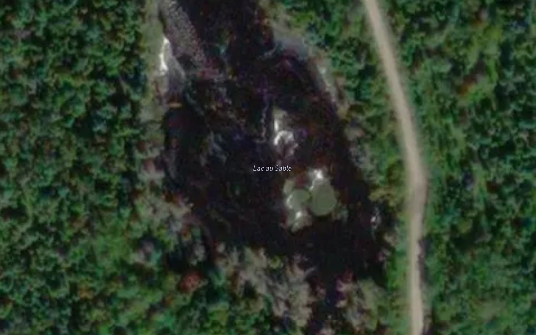 Satellite map of the Lac au Sable