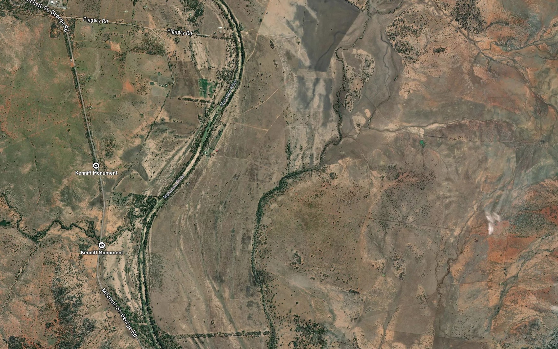 Satellite map of the Back Creek
