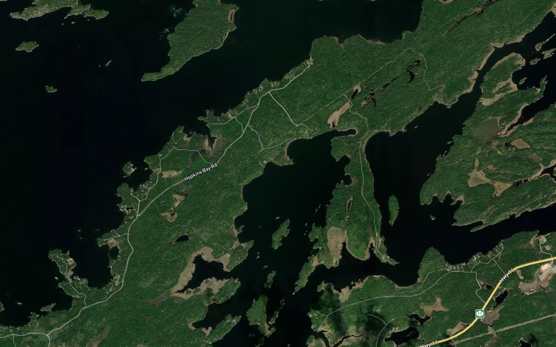 Satellite map of the Rocky Islet Bay