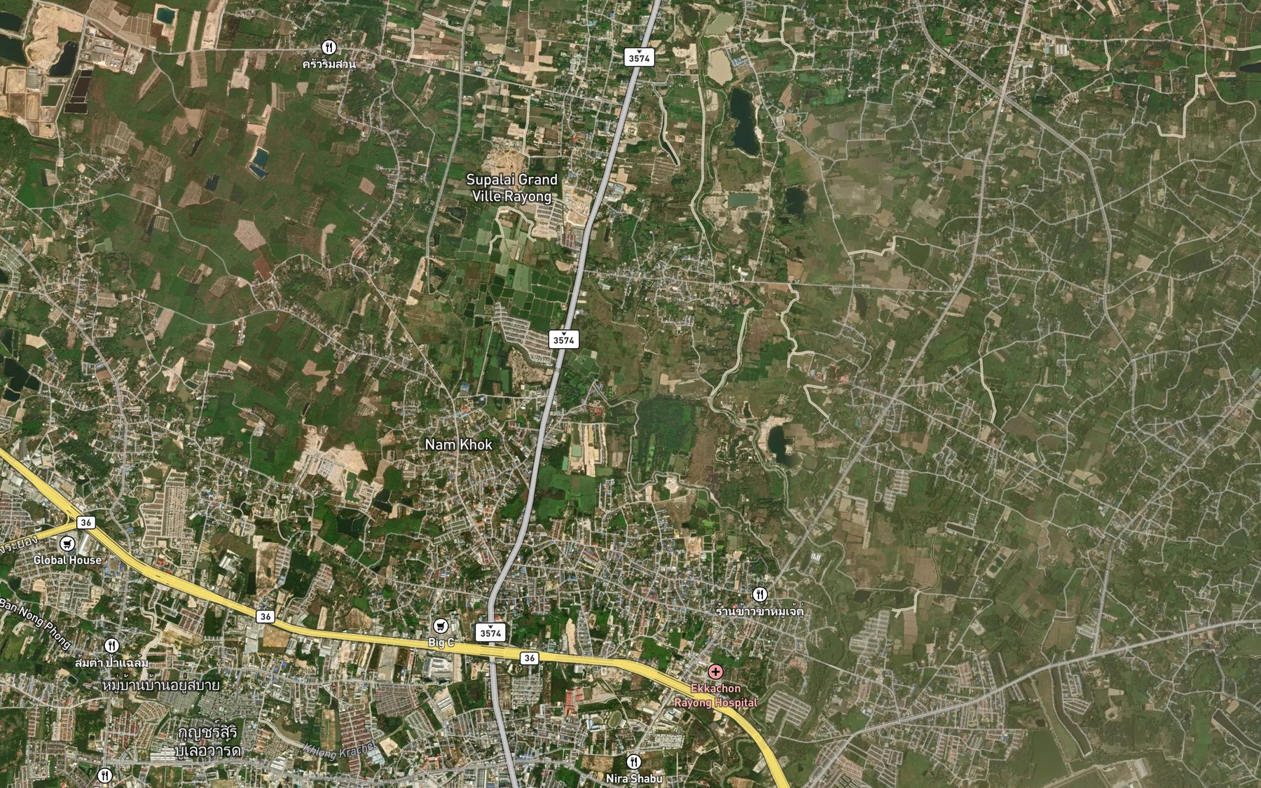 Satellite map of the Khlong Khu