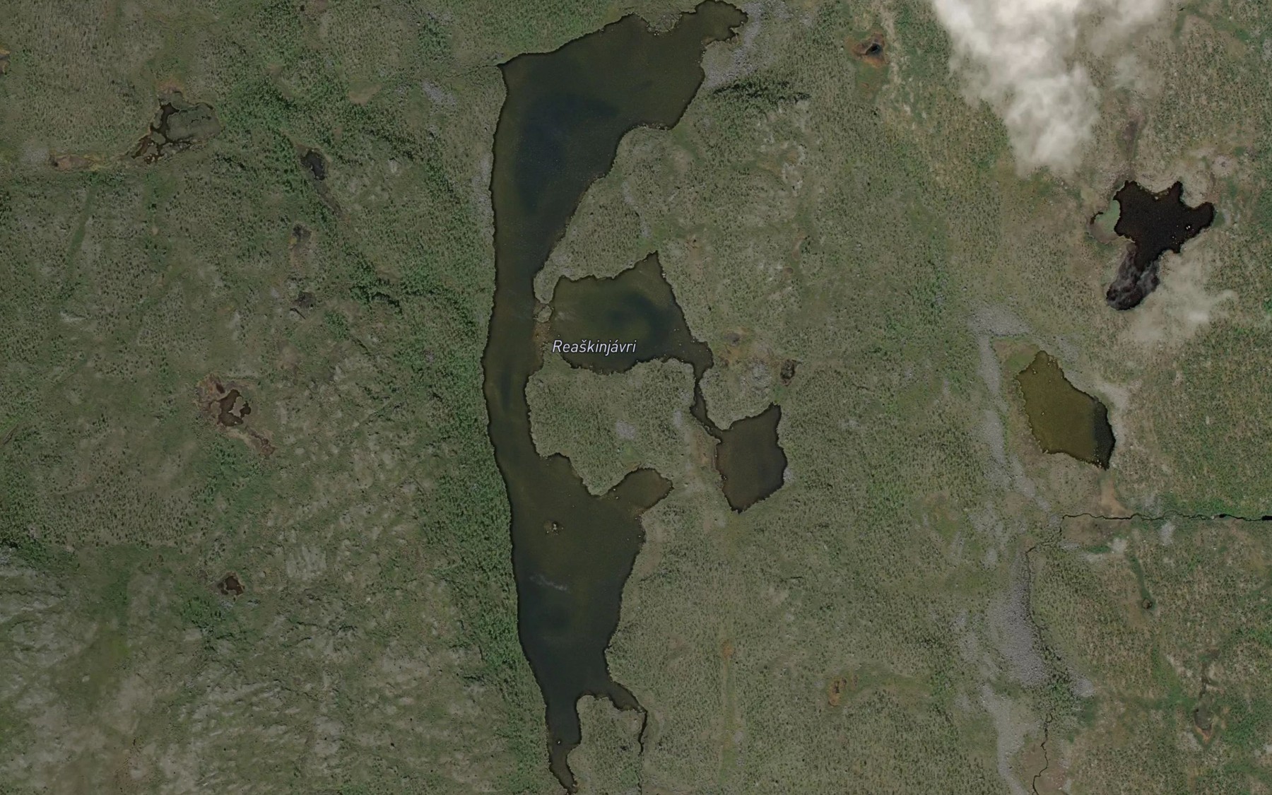 Satellite map of the Raeskinjavri