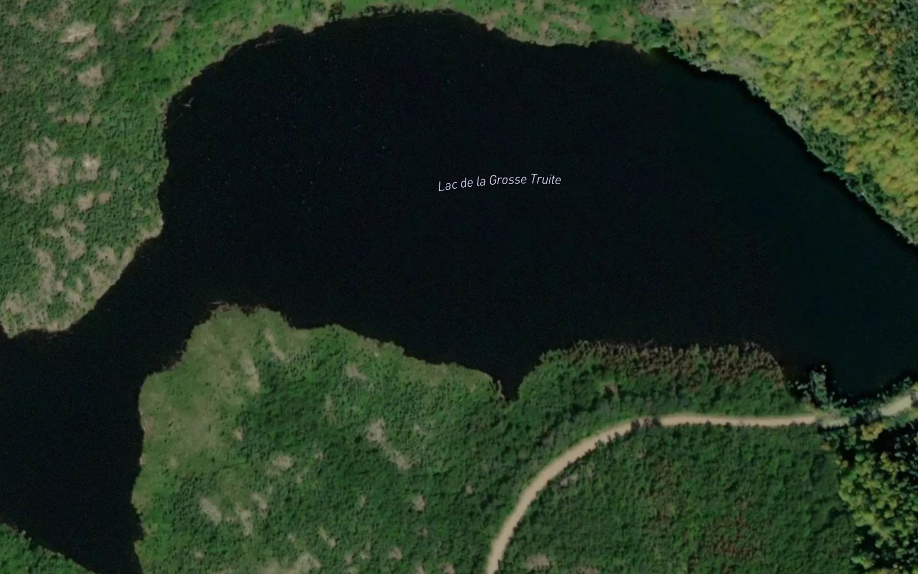 Satellite map of the Lac de la Grosse Truite