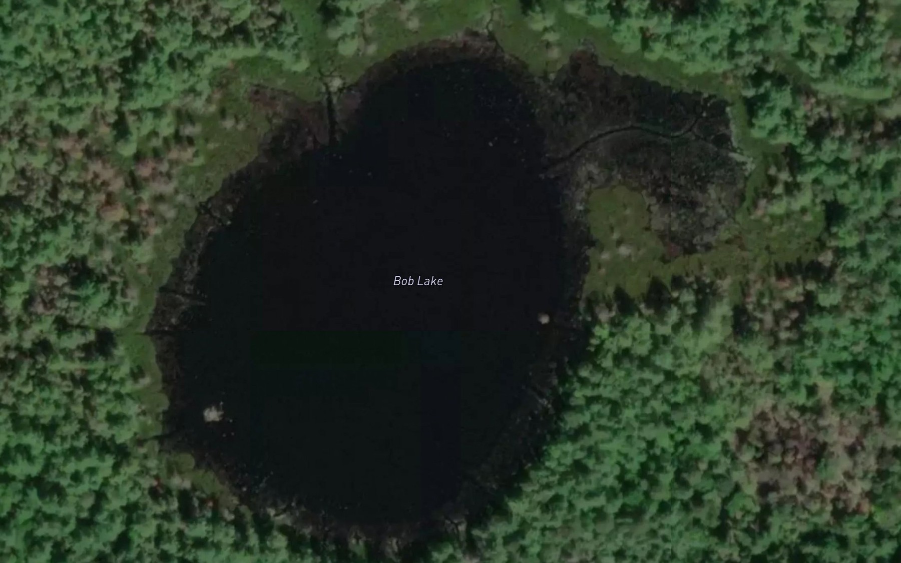 Satellite map of the Bob Lake