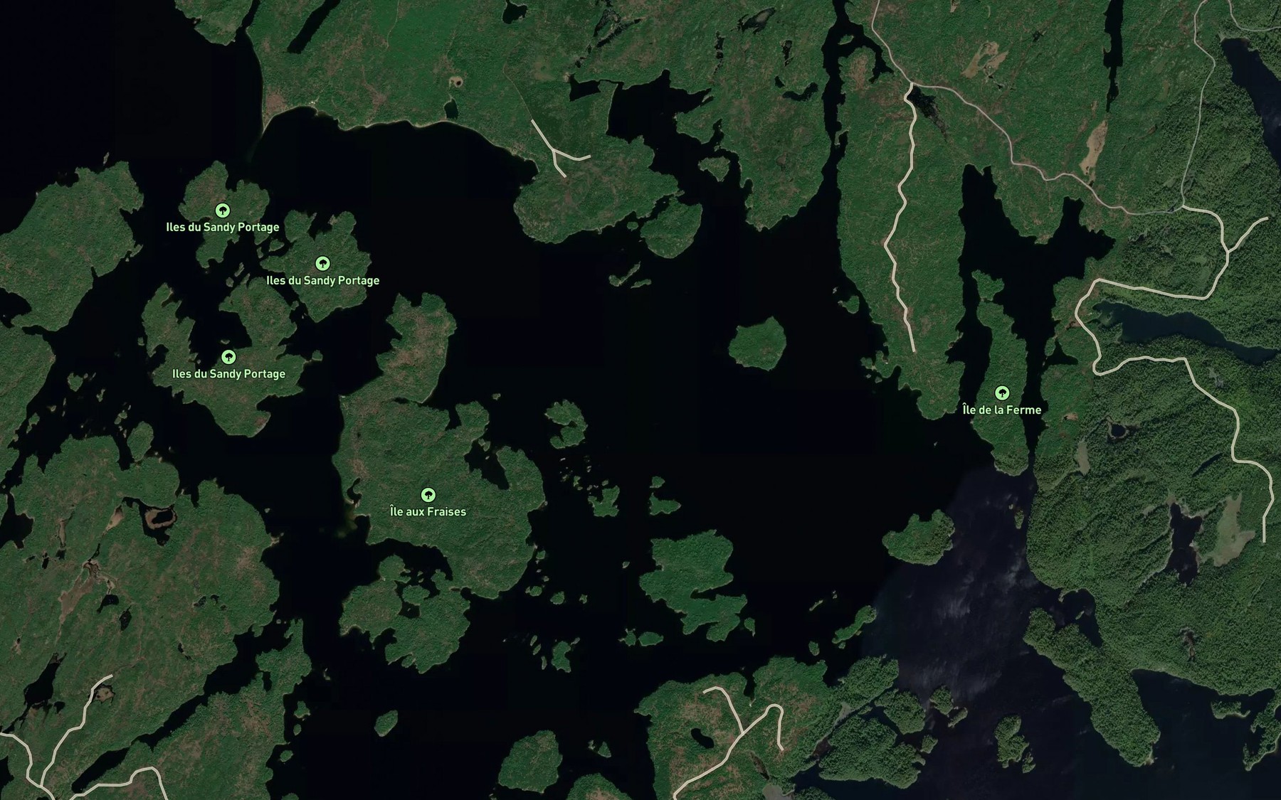 Satellite map of the Baie Belleperche