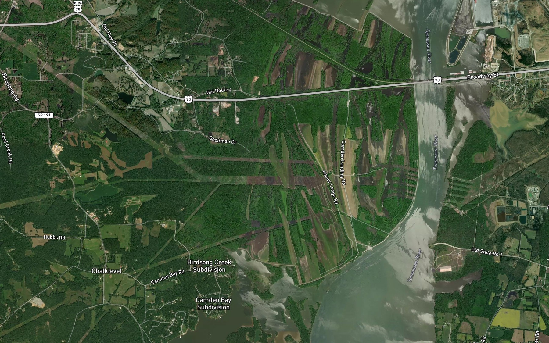 Satellite map of the Clear Lake (historical)