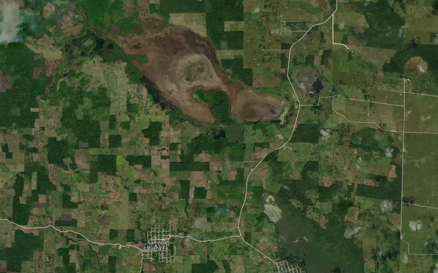 Satellite map of the Laguna Mendoza