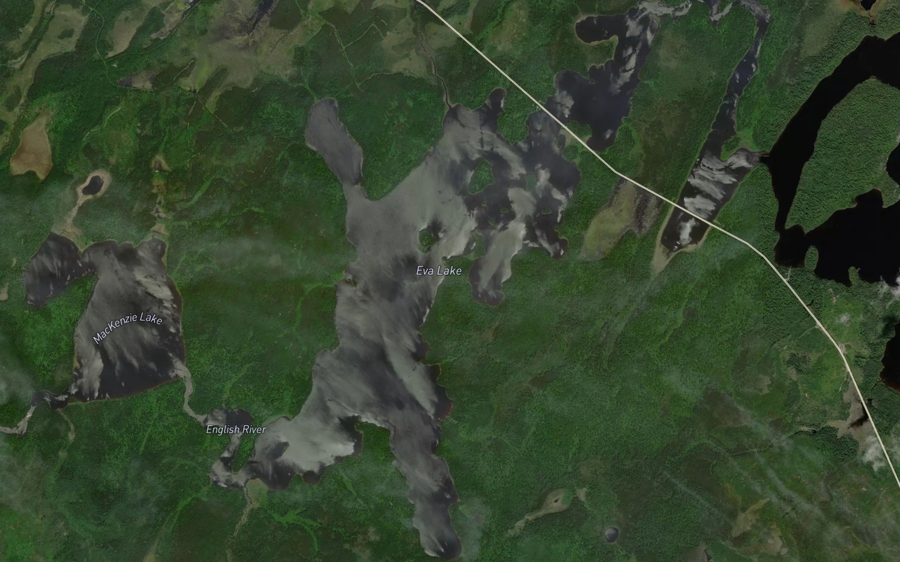 Satellite map of the Eva Lake