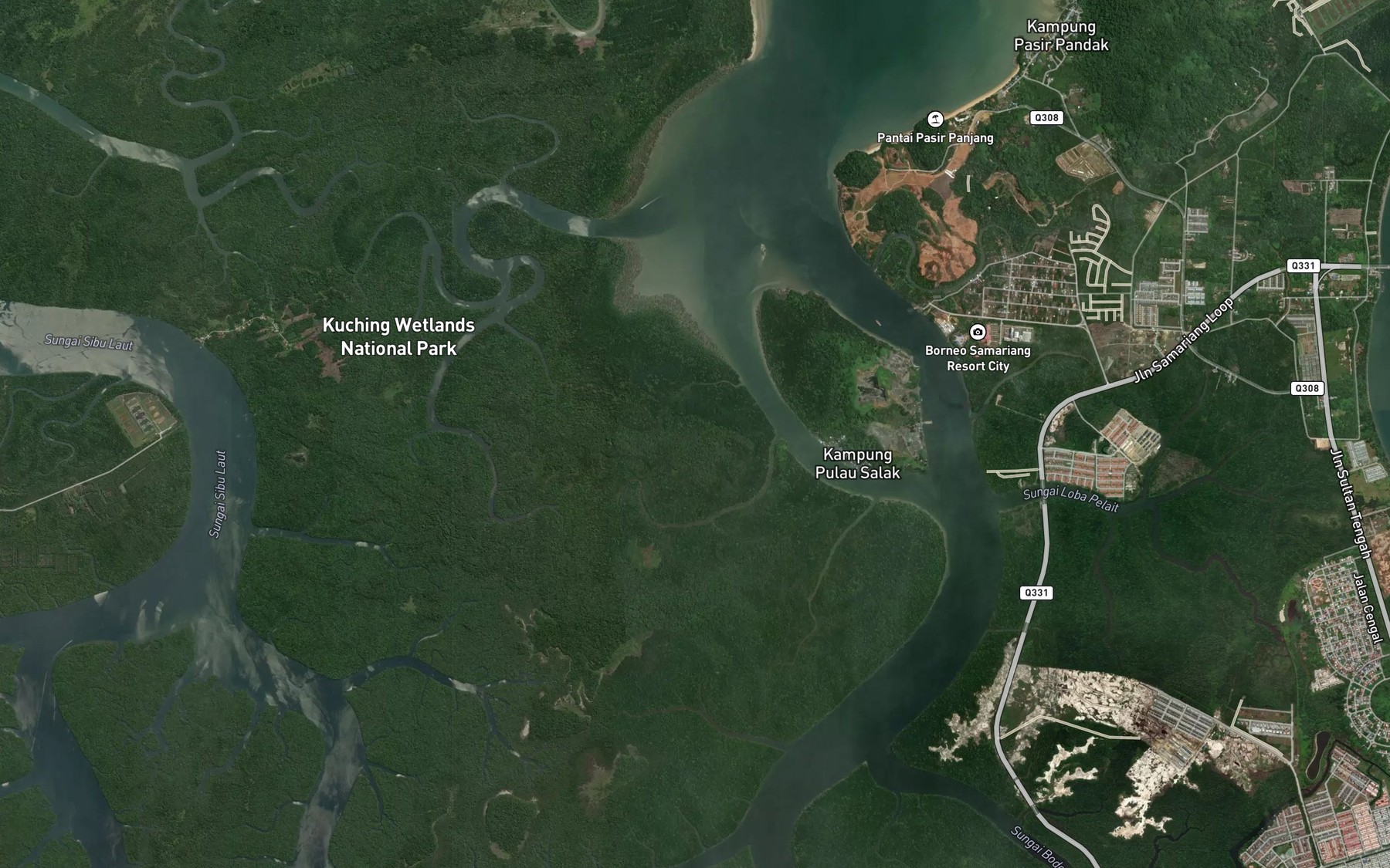 Satellite map of the Sungai Enggang