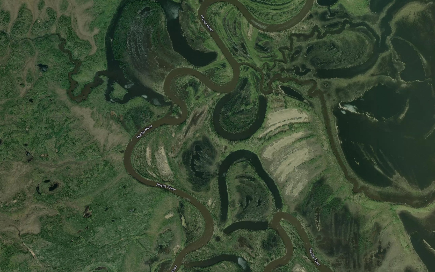 Satellite map of the Tom Cook Slough