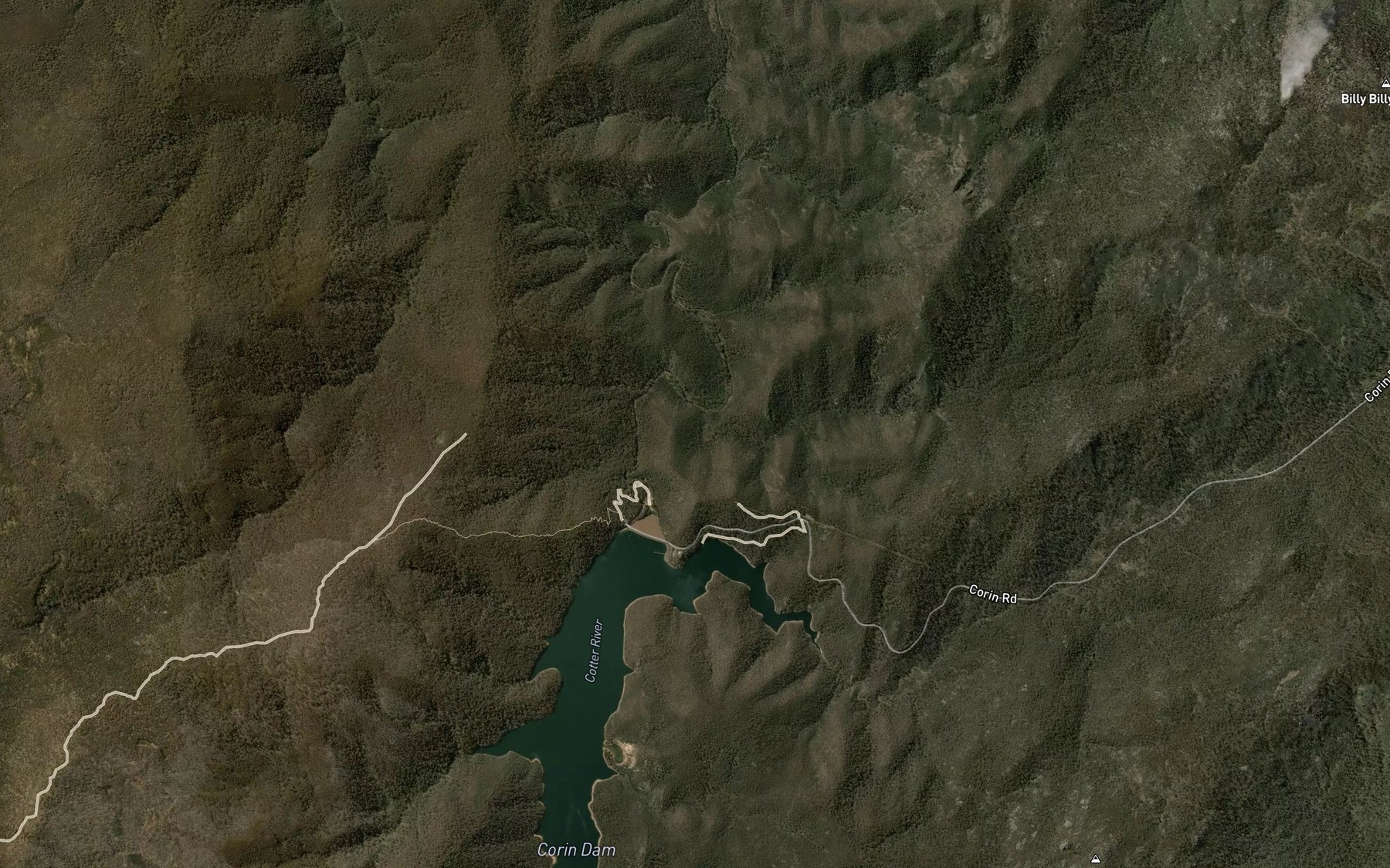 Satellite map of the White Sands Creek