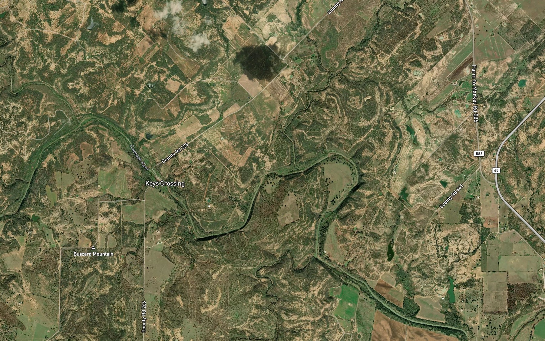 Satellite map of the Indian Creek