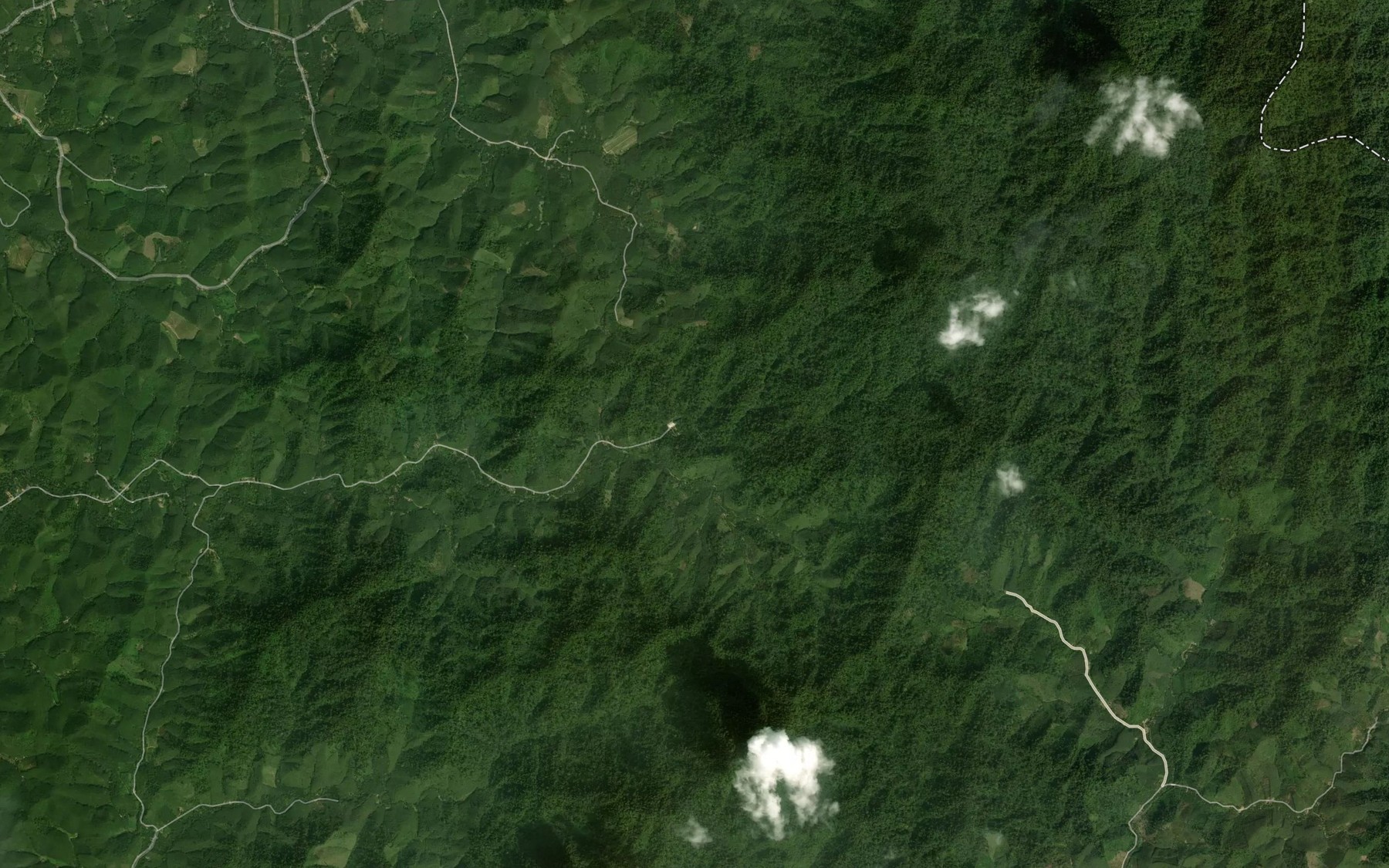 Satellite map of the Nam Tok Bok Krai