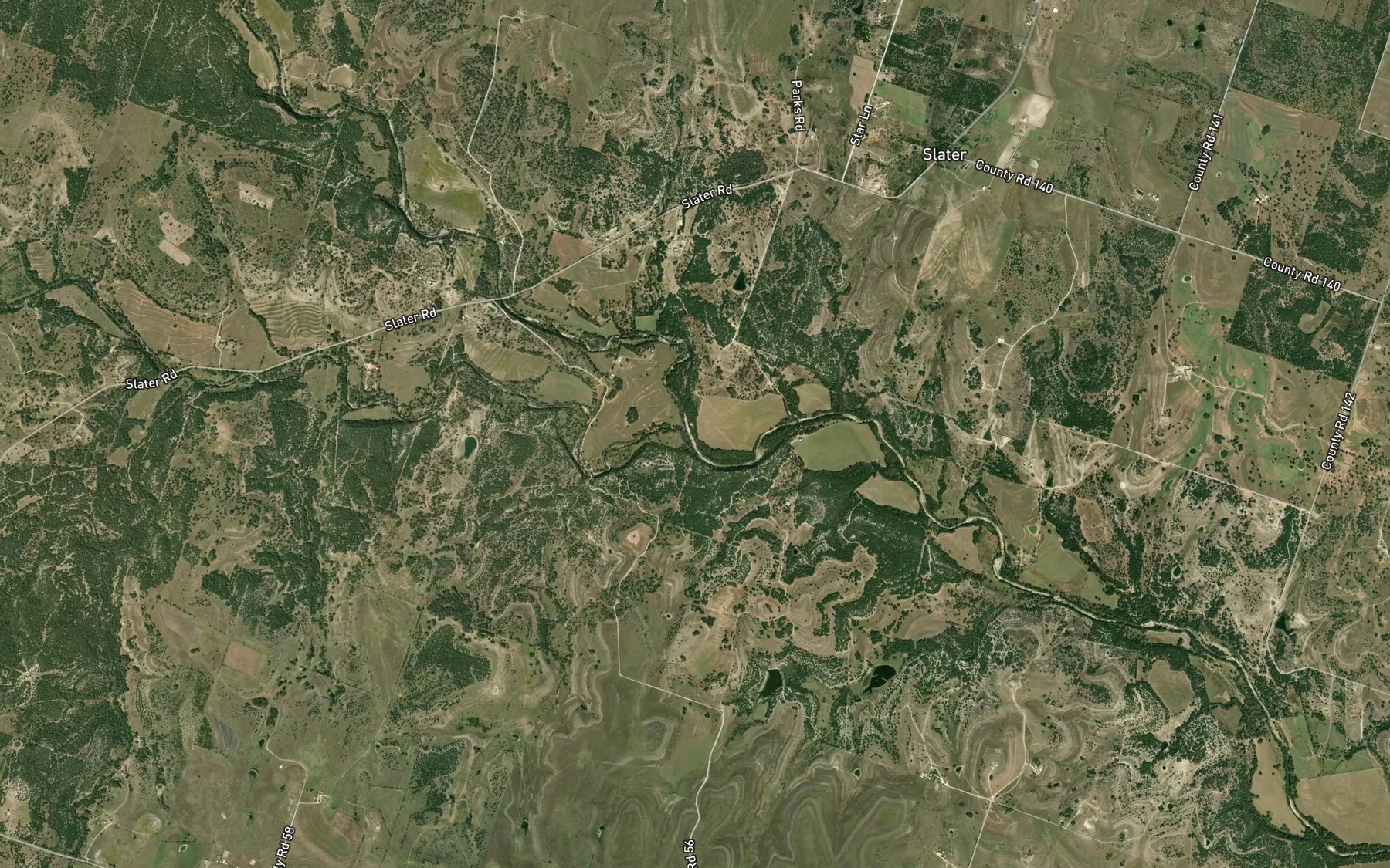 Satellite map of the North Bee House Creek