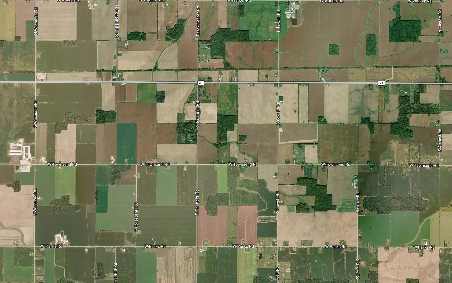 Satellite map of the Lyon and Dean Drain