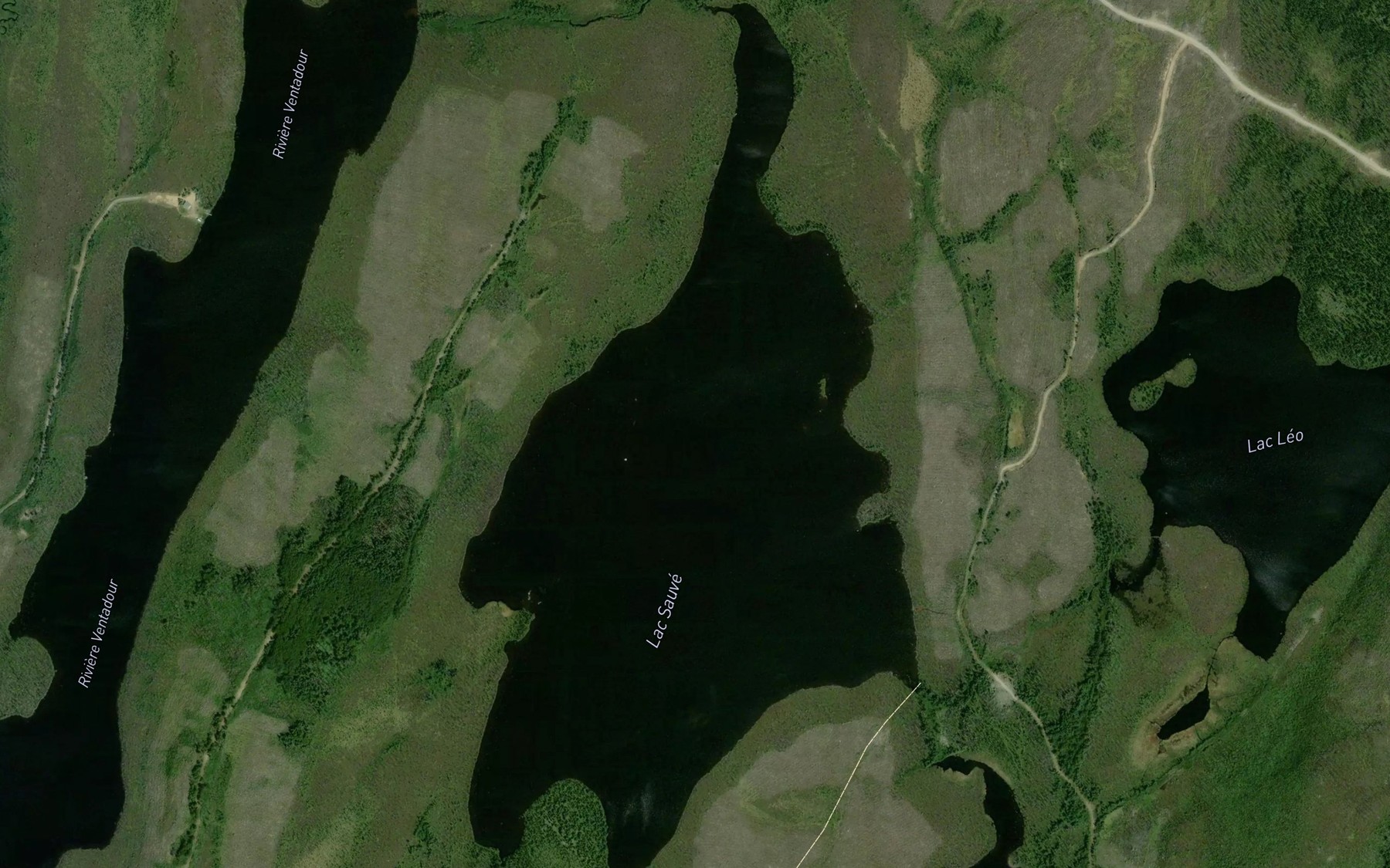 Satellite map of the Lac Sauve