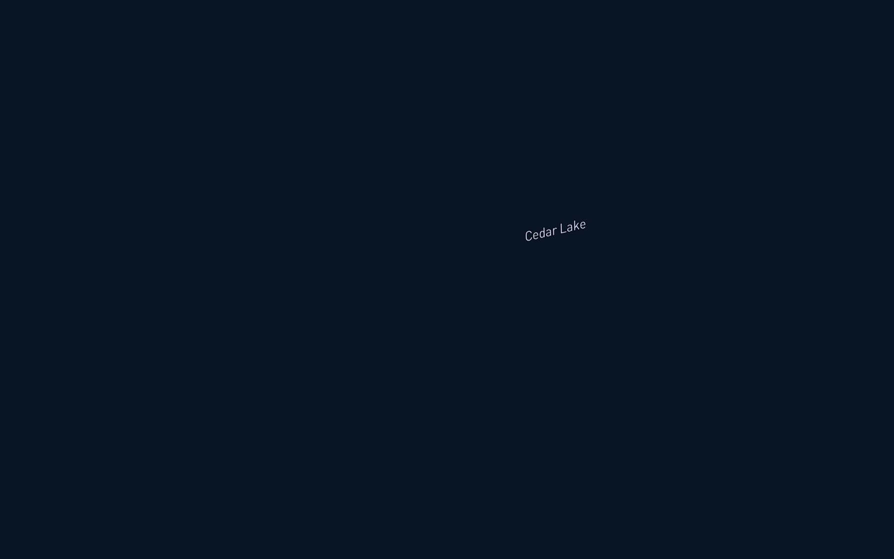Satellite map of the Cedar Lake