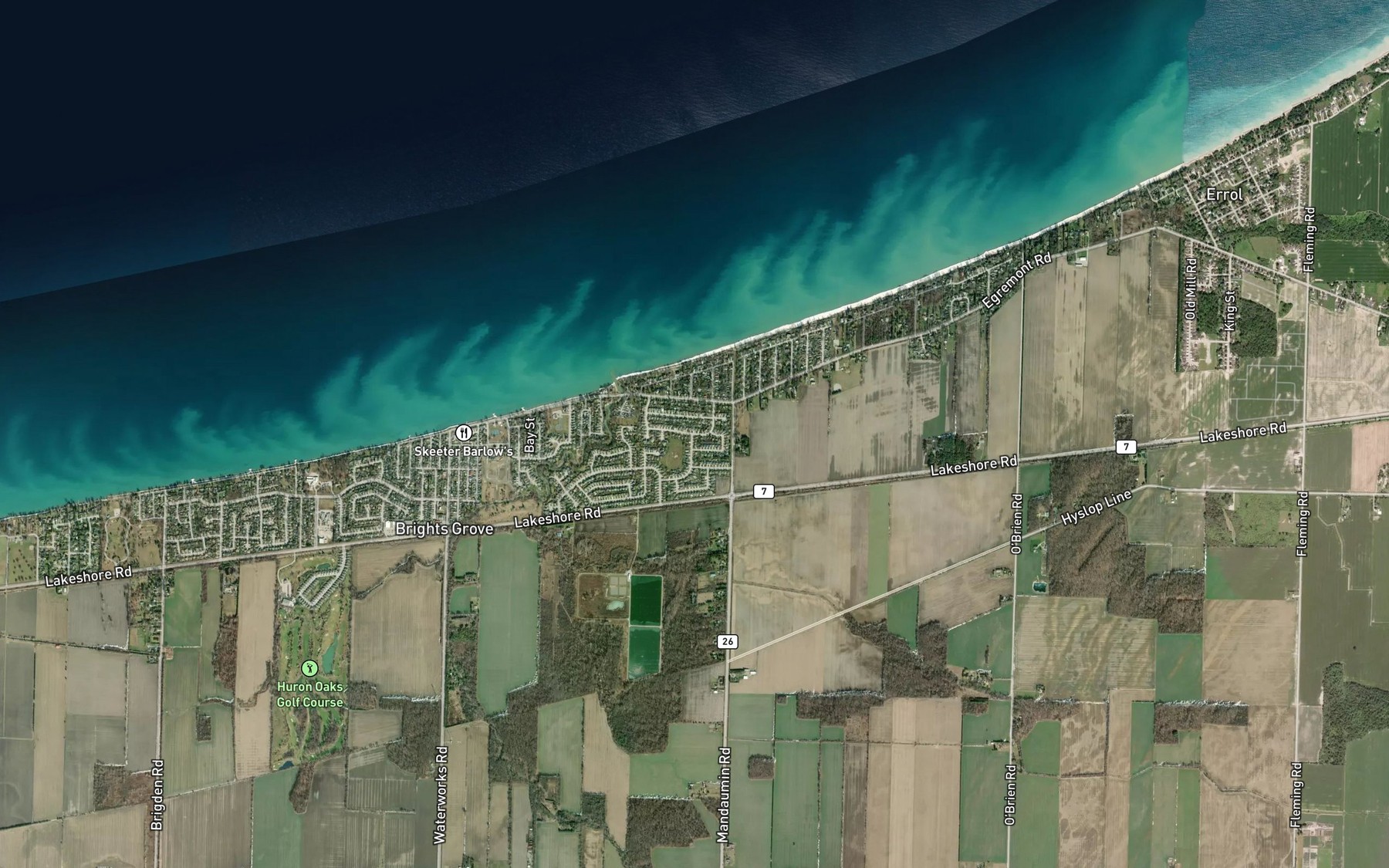 Satellite map of the Cow Creek