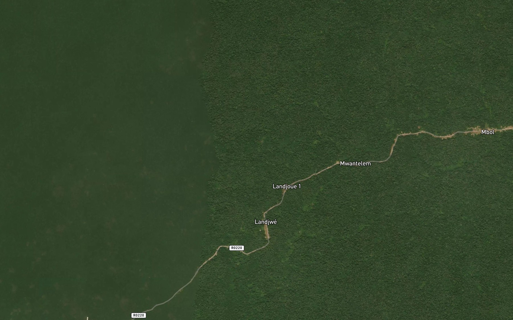 Satellite map of the Moakele