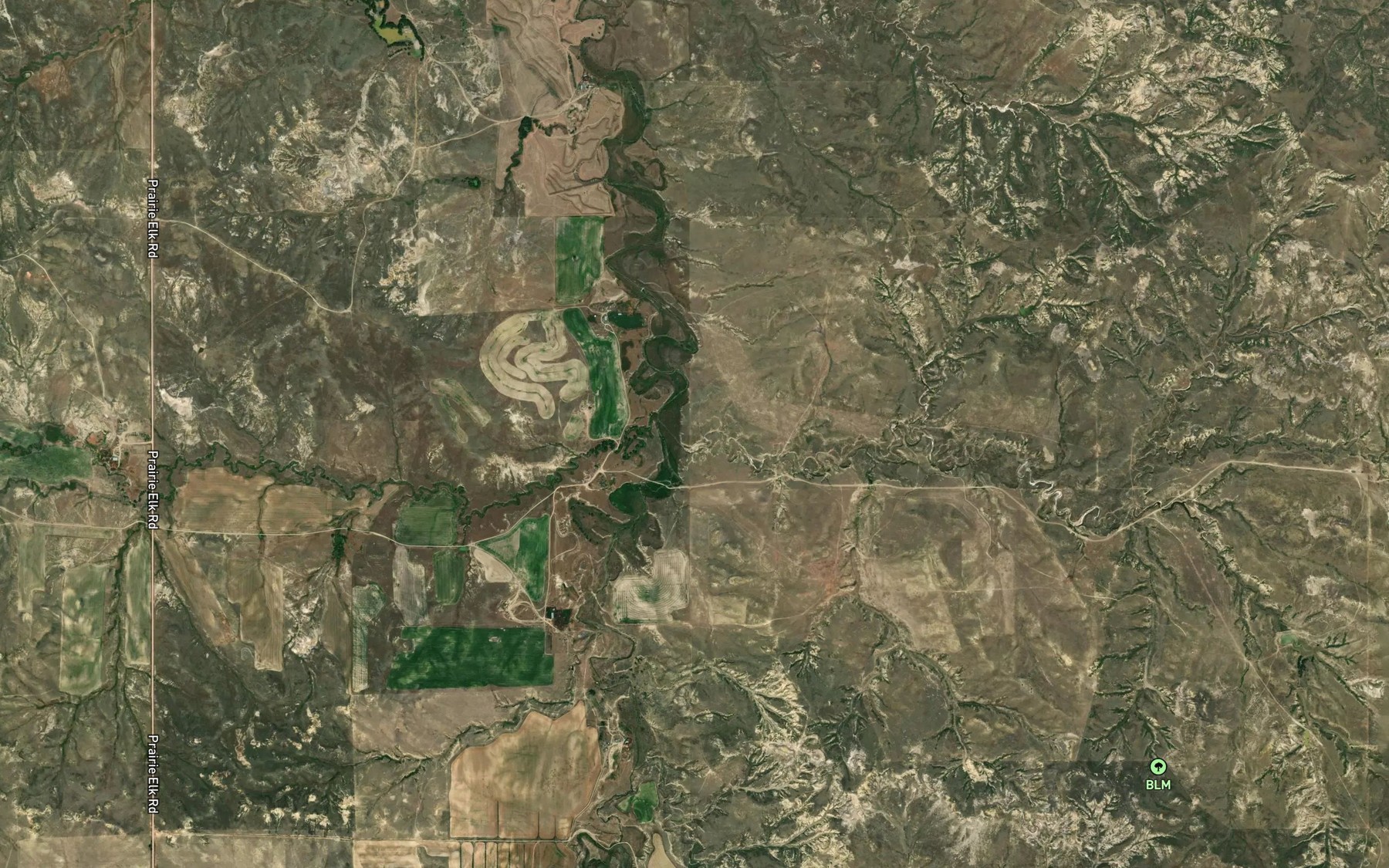 Satellite map of the Flying V Creek