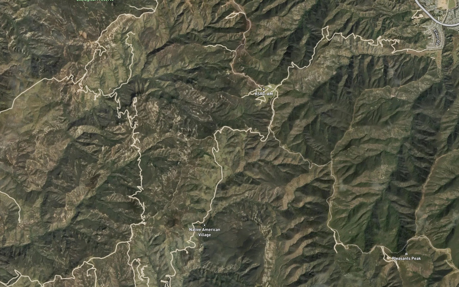 Satellite map of the Horsetrough Spring