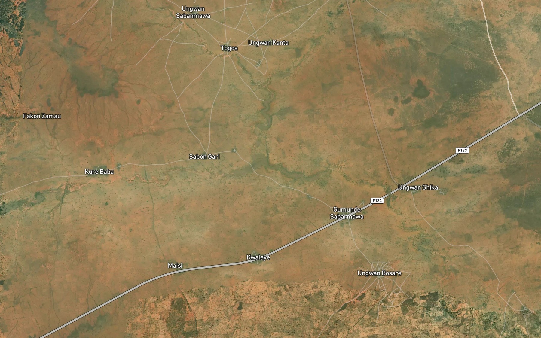 Satellite map of the River Kure Marina