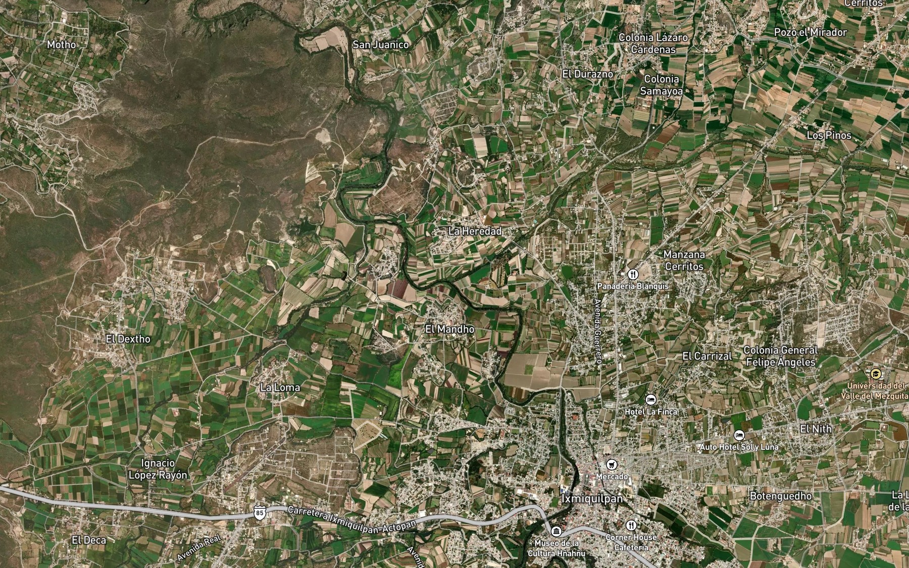 Satellite map of the Chicavasco