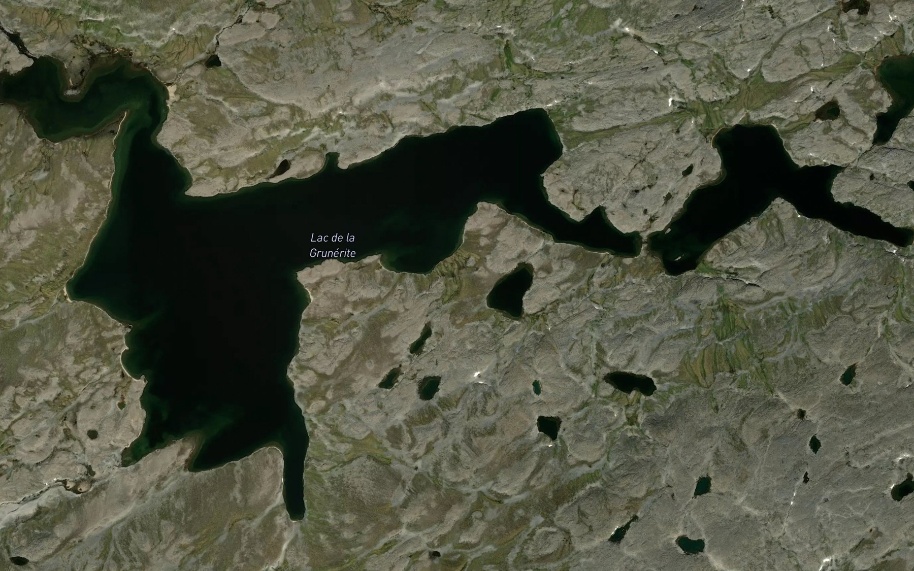 Satellite map of the Lac de la Gruenerite