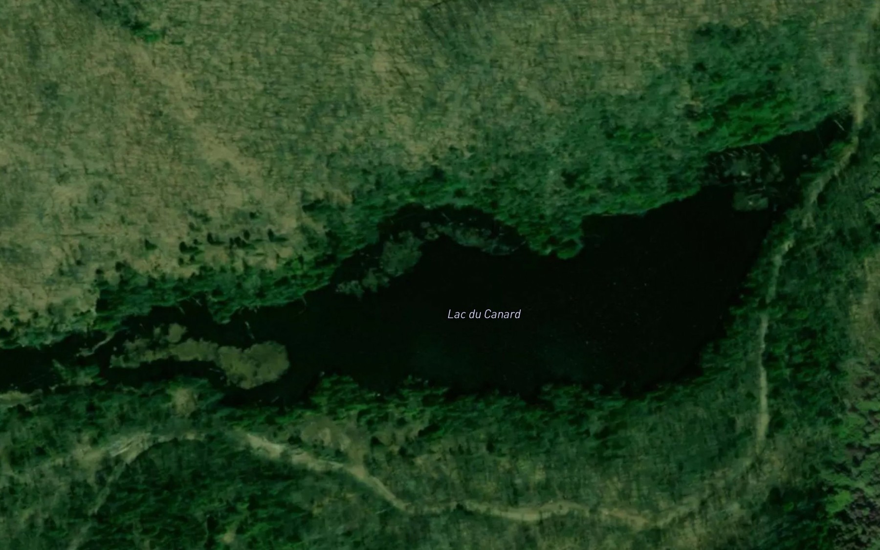 Satellite map of the Lac du Canard