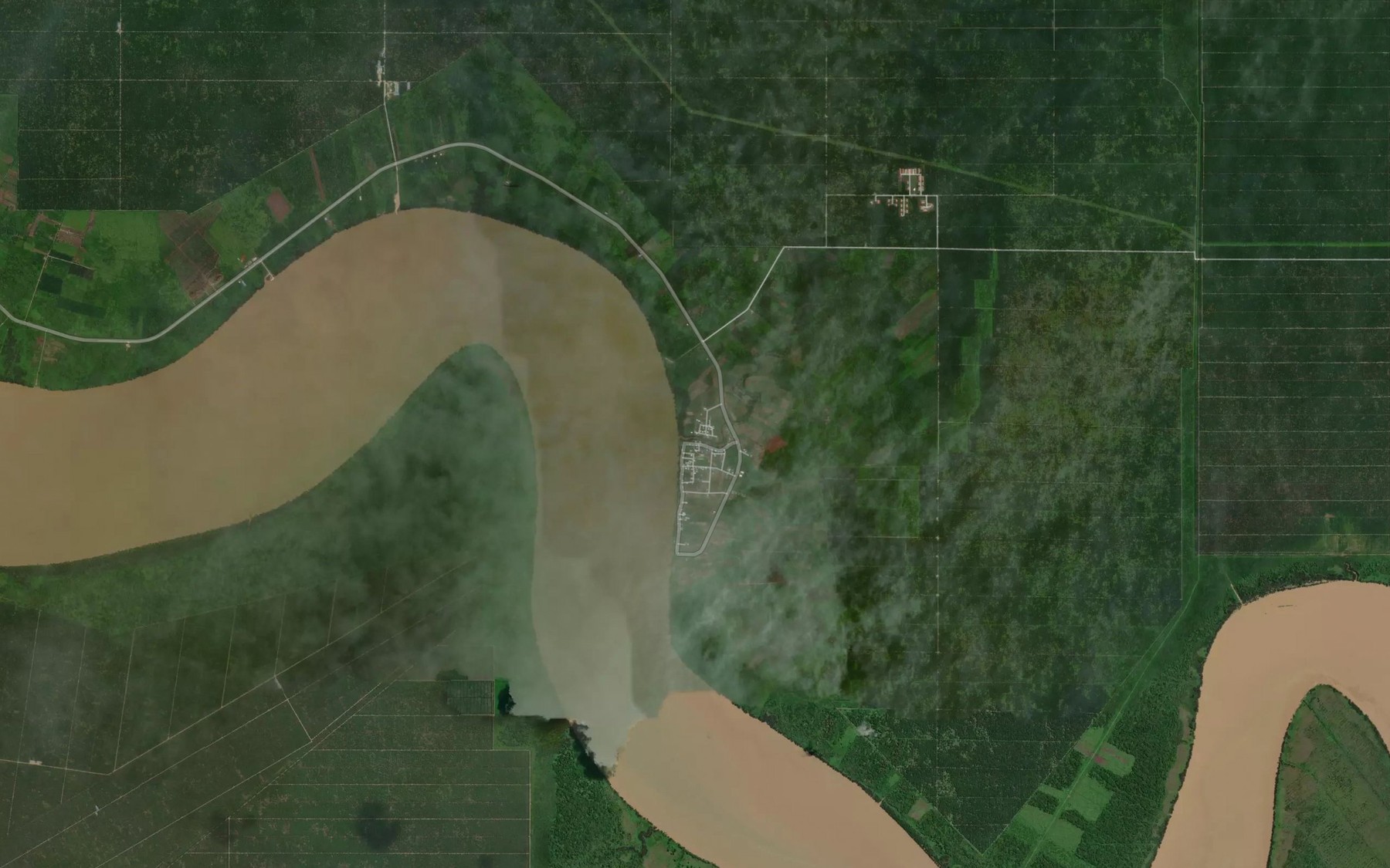 Satellite map of the Sungai Tebaang Besar