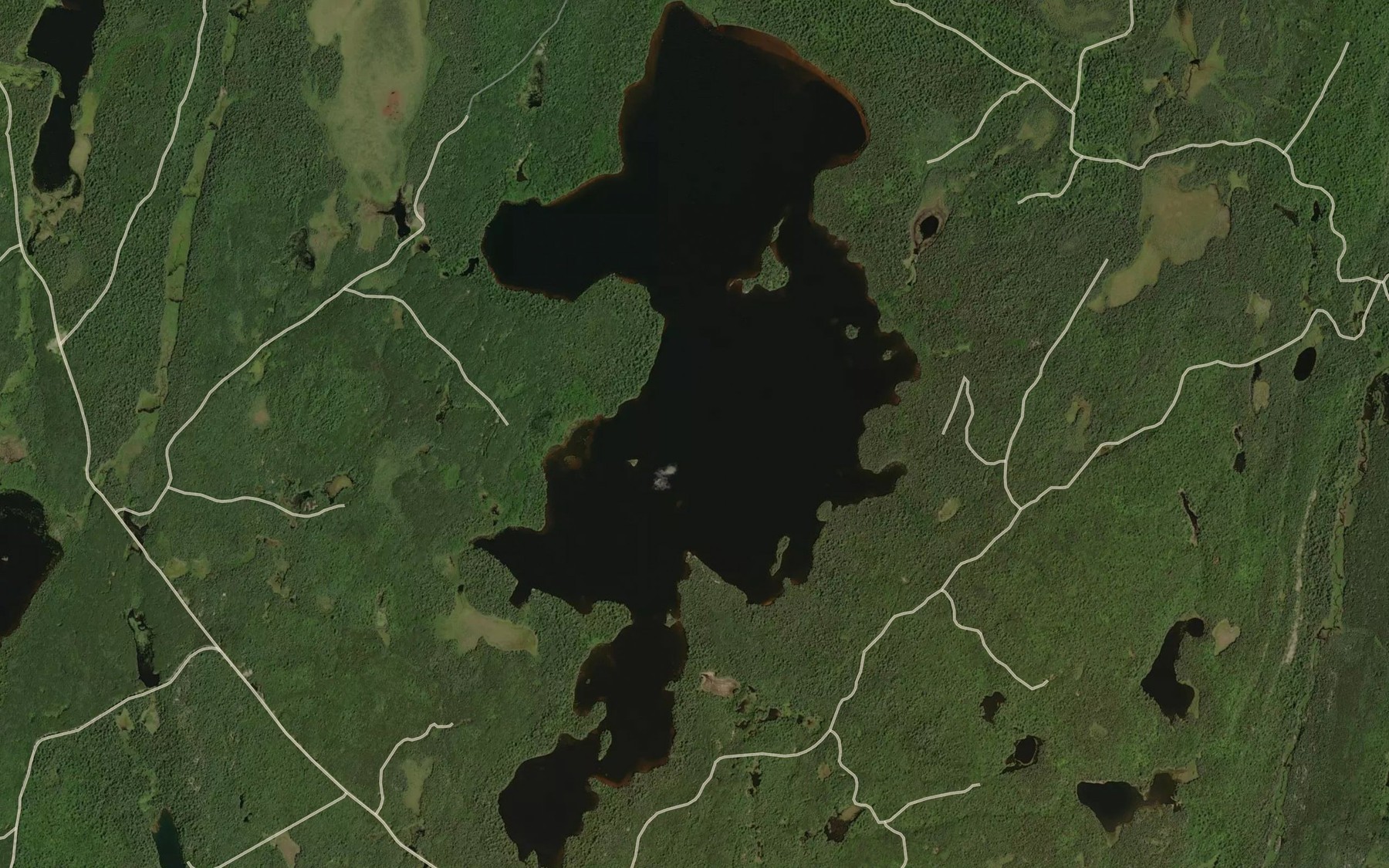 Satellite map of the Aston Lake