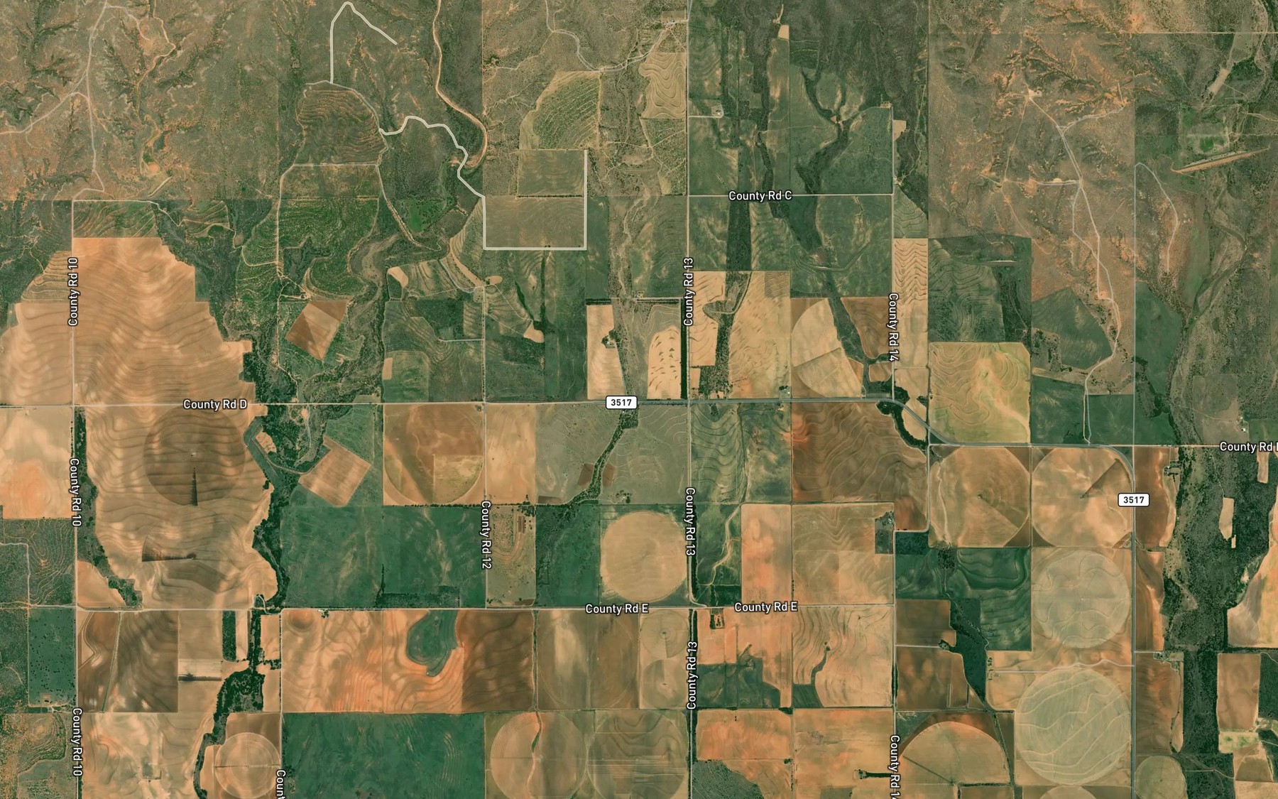 Satellite map of the Soil Conservation Service Site Number 104 Reservoir