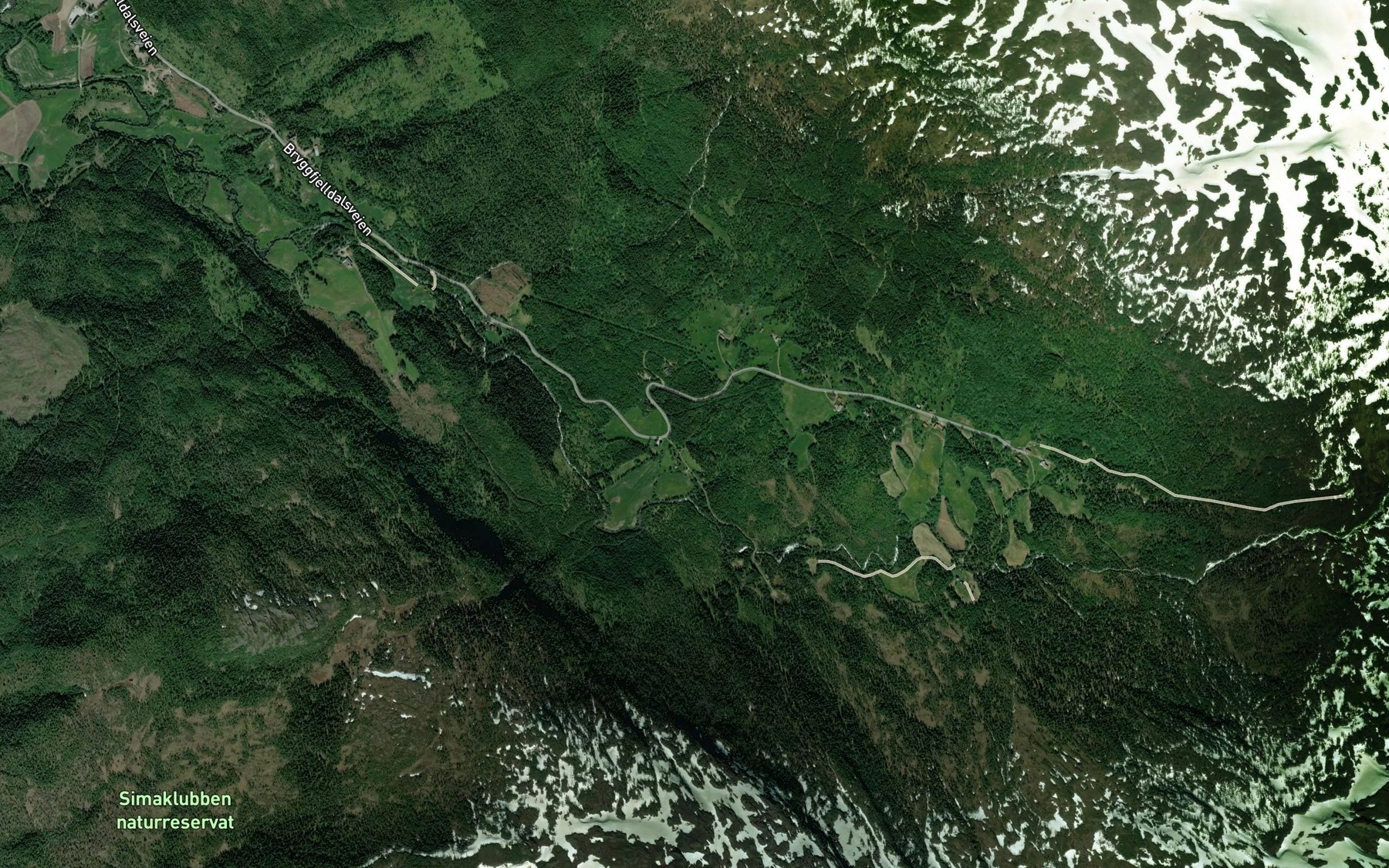 Satellite map of the Almdalsbekken