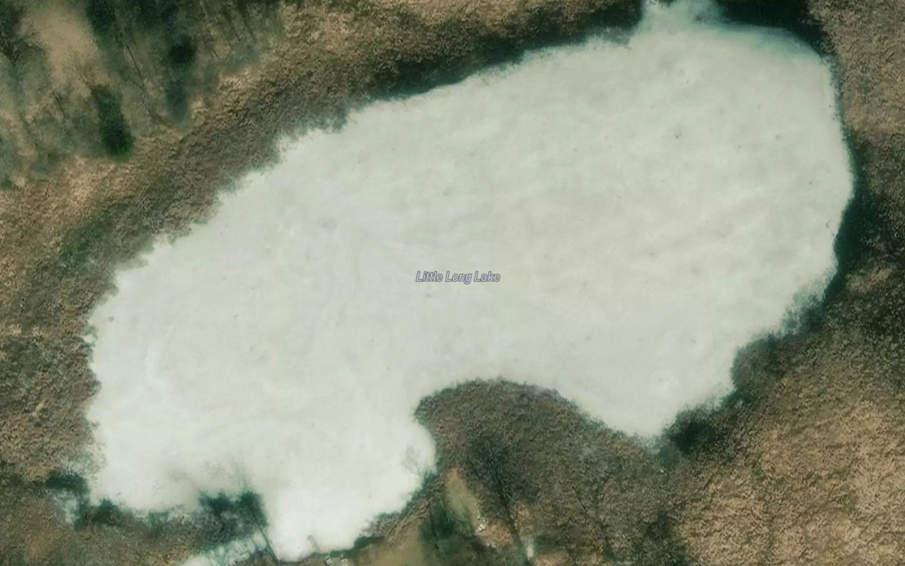 Satellite map of the Little Long Lake