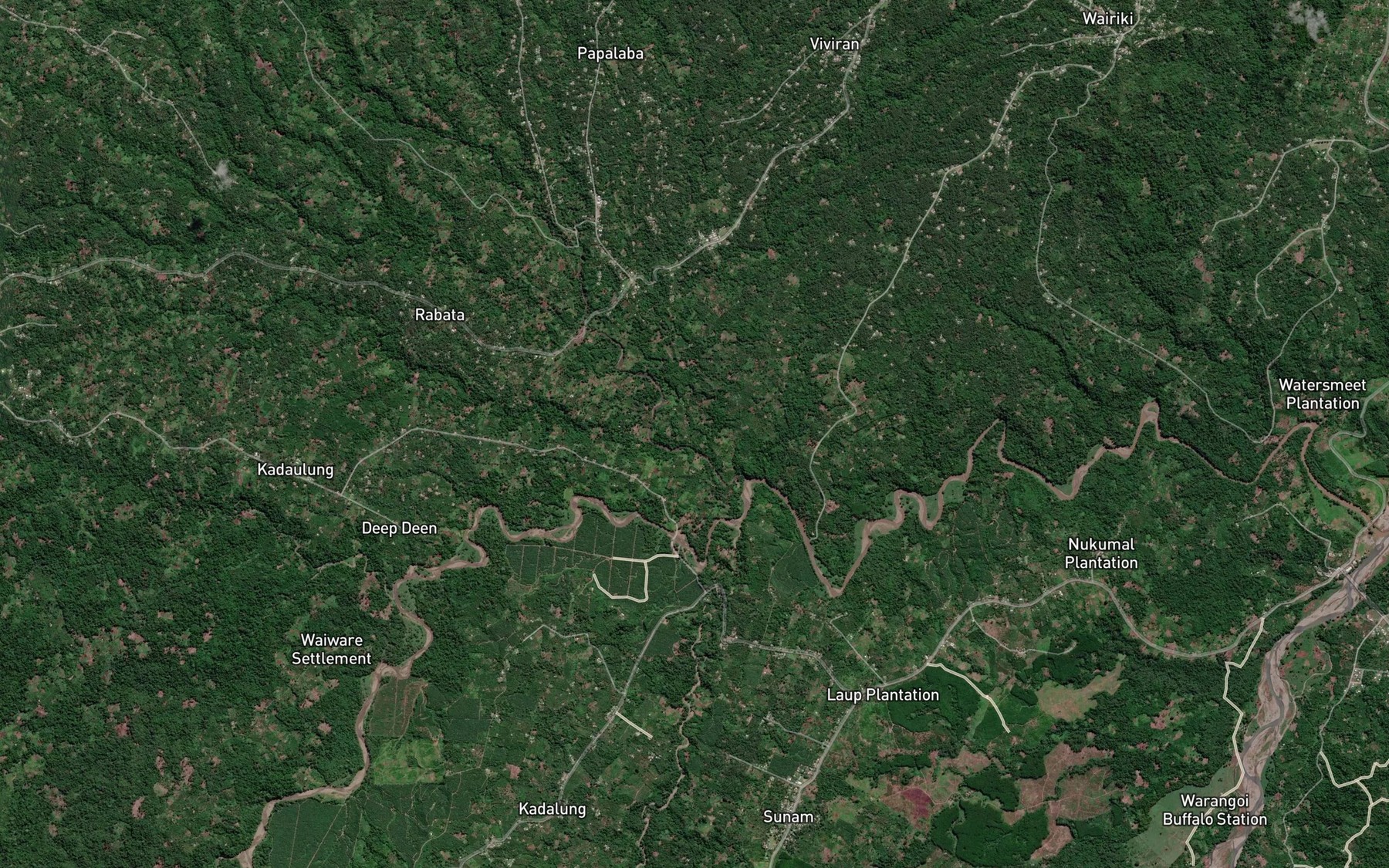 Satellite map of the Tovaliting Creek