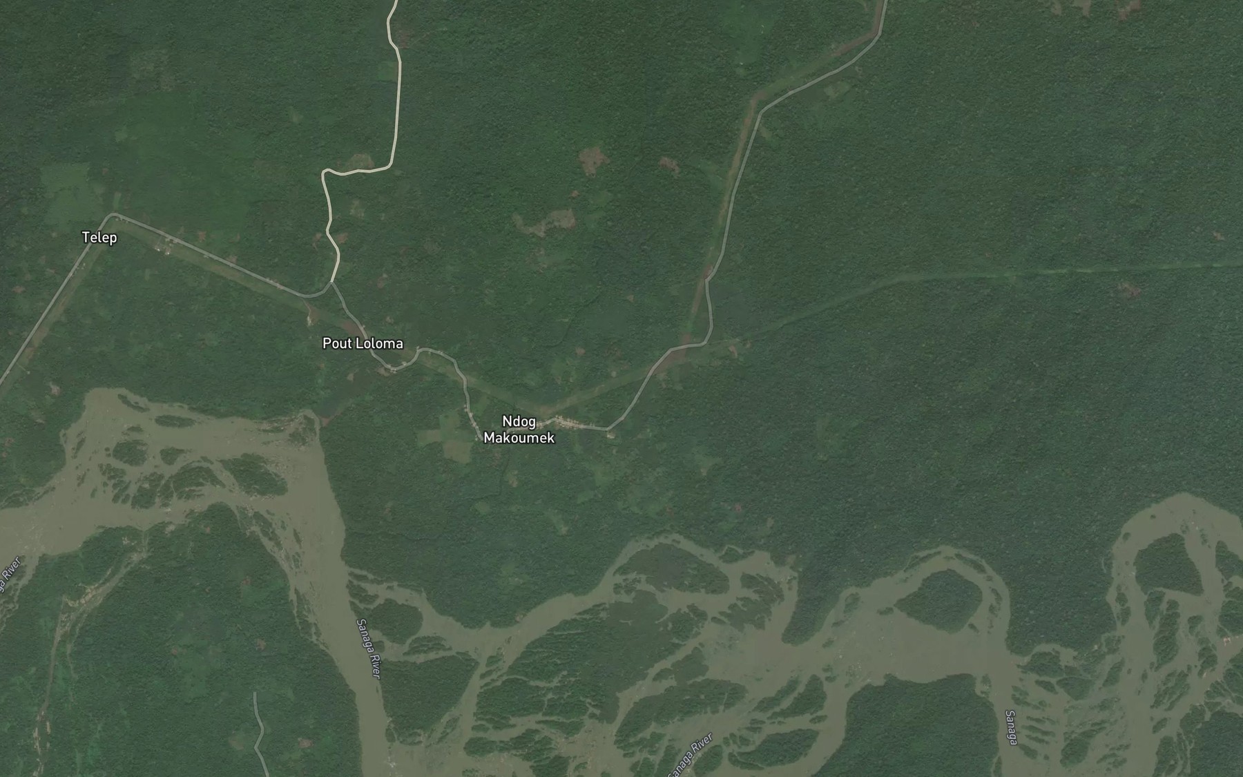 Satellite map of the Begondo