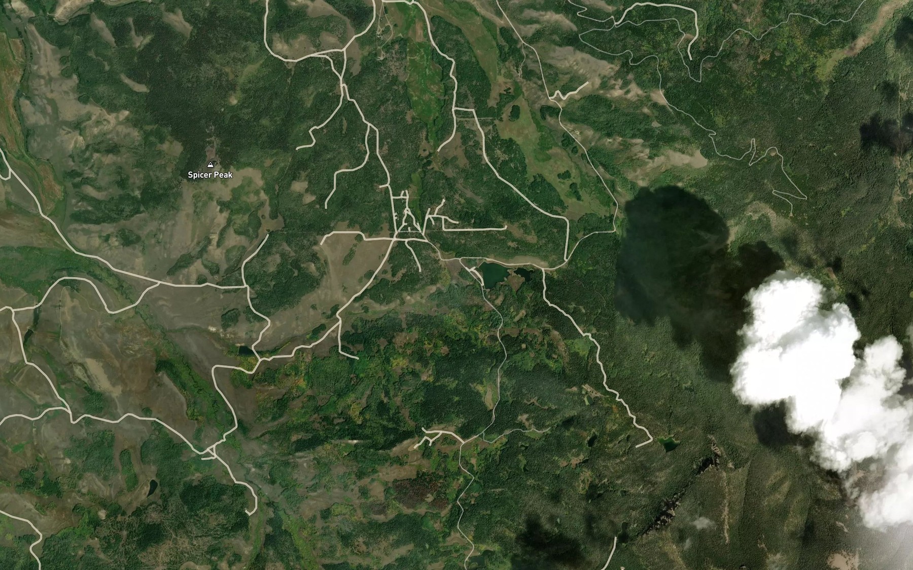Satellite map of the Mud Lake