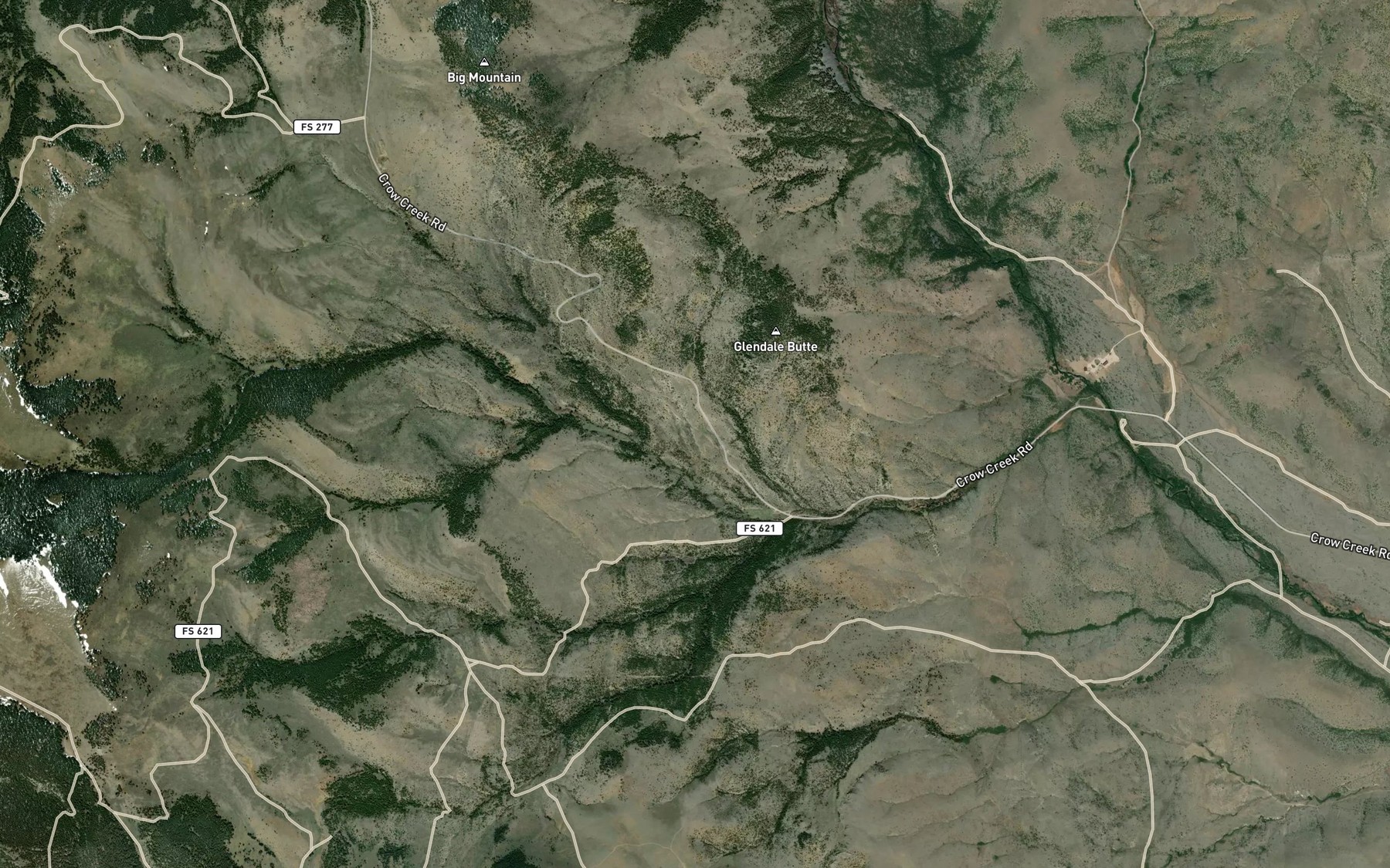 Satellite map of the Hunters Spring
