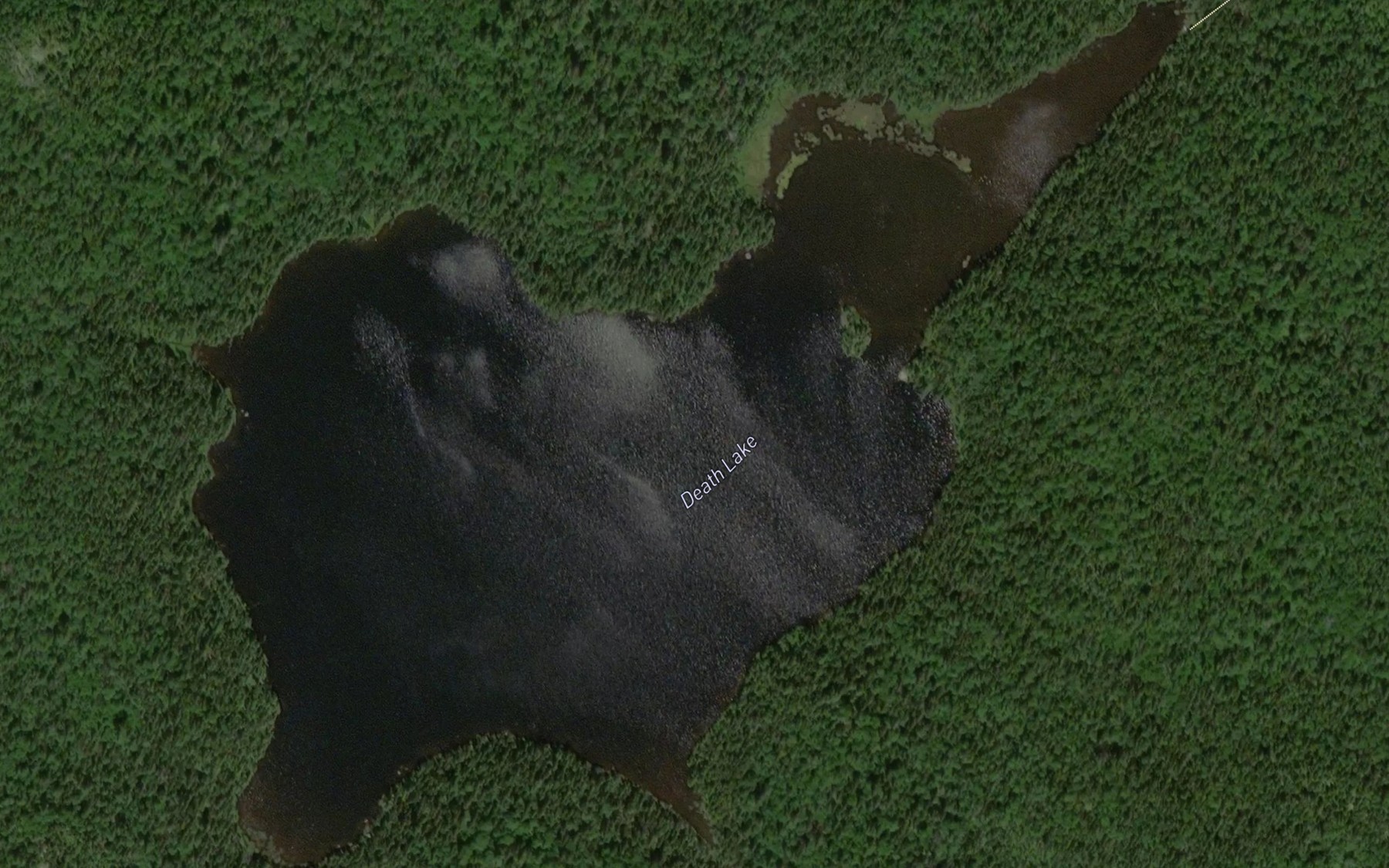 Satellite map of the Death Lake