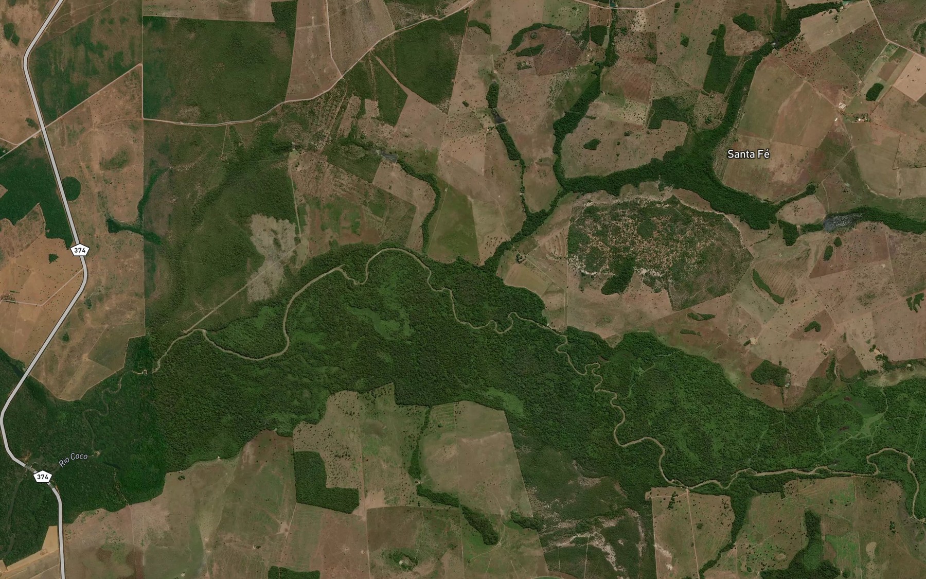 Satellite map of the Corrego Cangucu