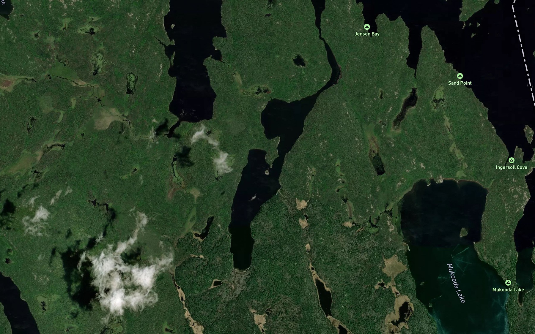 Satellite map of the Staege Bay