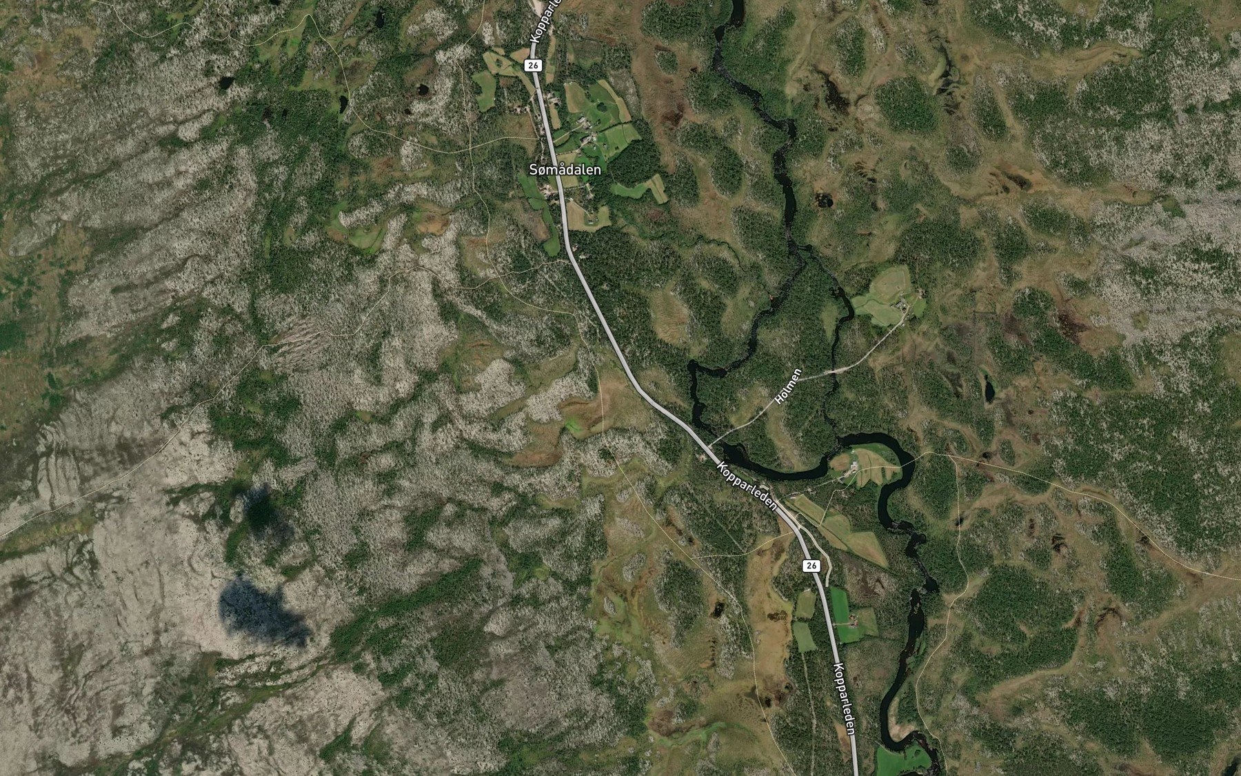 Satellite map of the Brenntangbekken