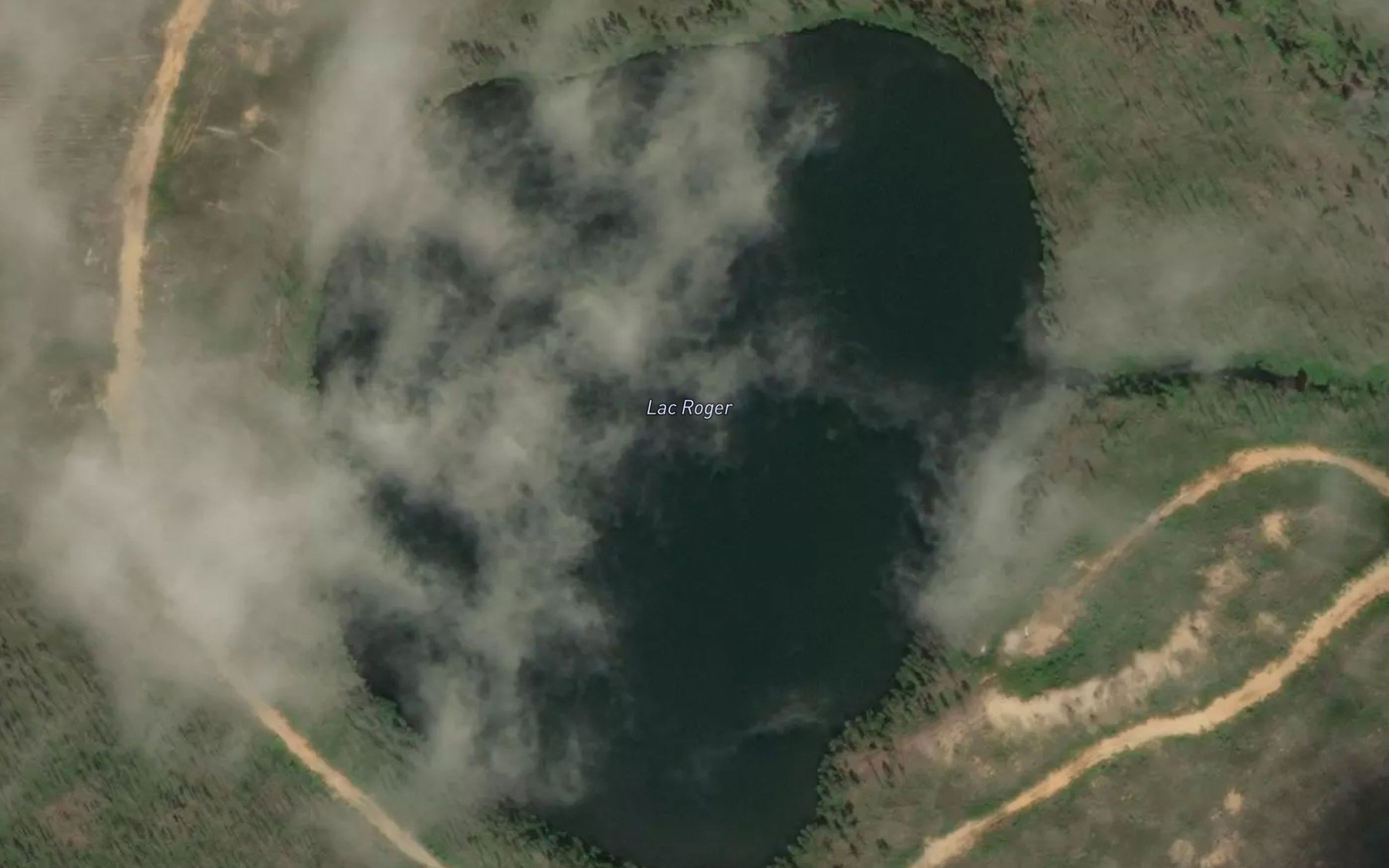 Satellite map of the Lac Roger