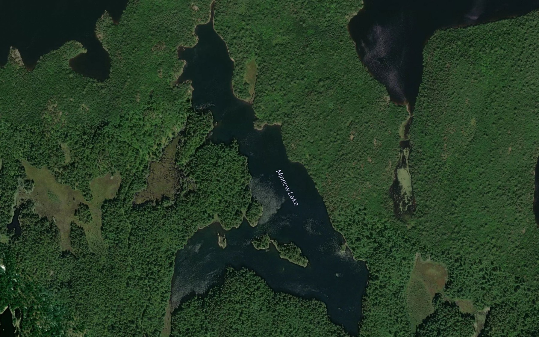 Satellite map of the Minnow Lake