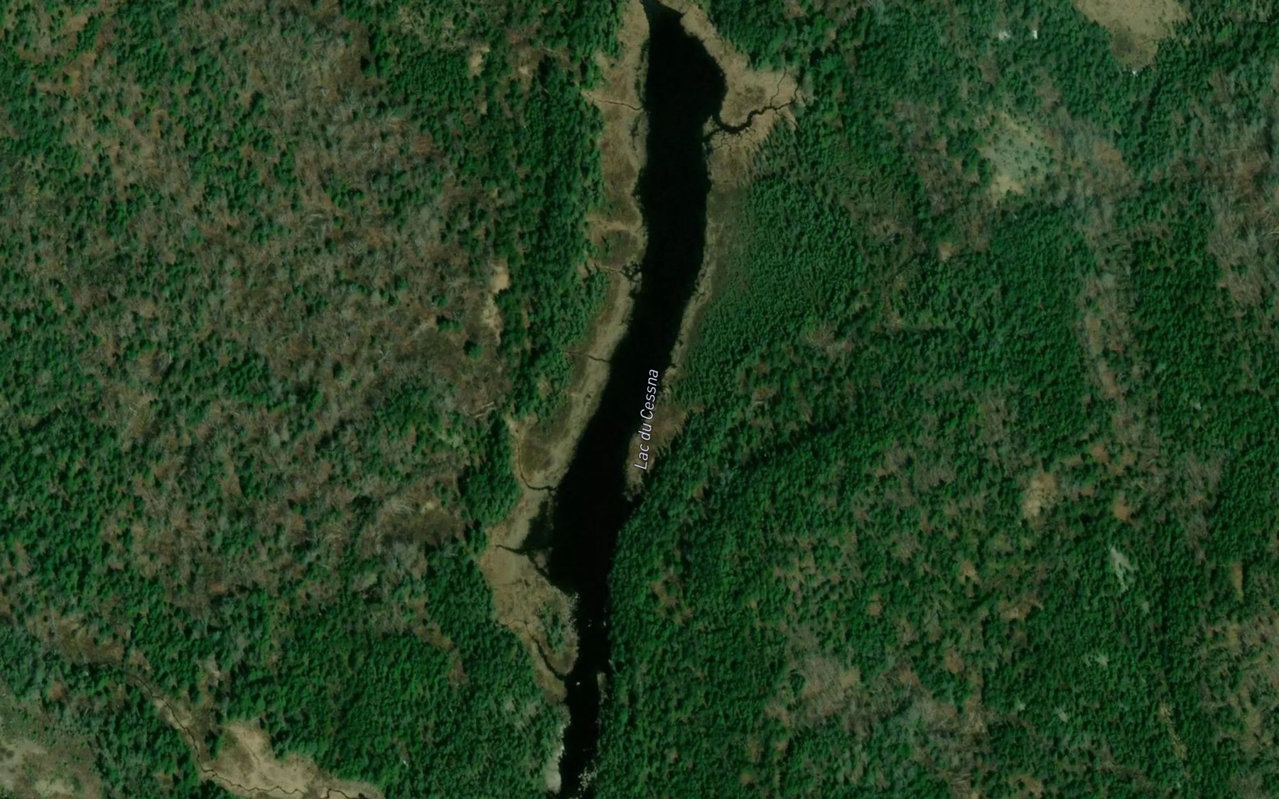 Satellite map of the Lac du Cessna