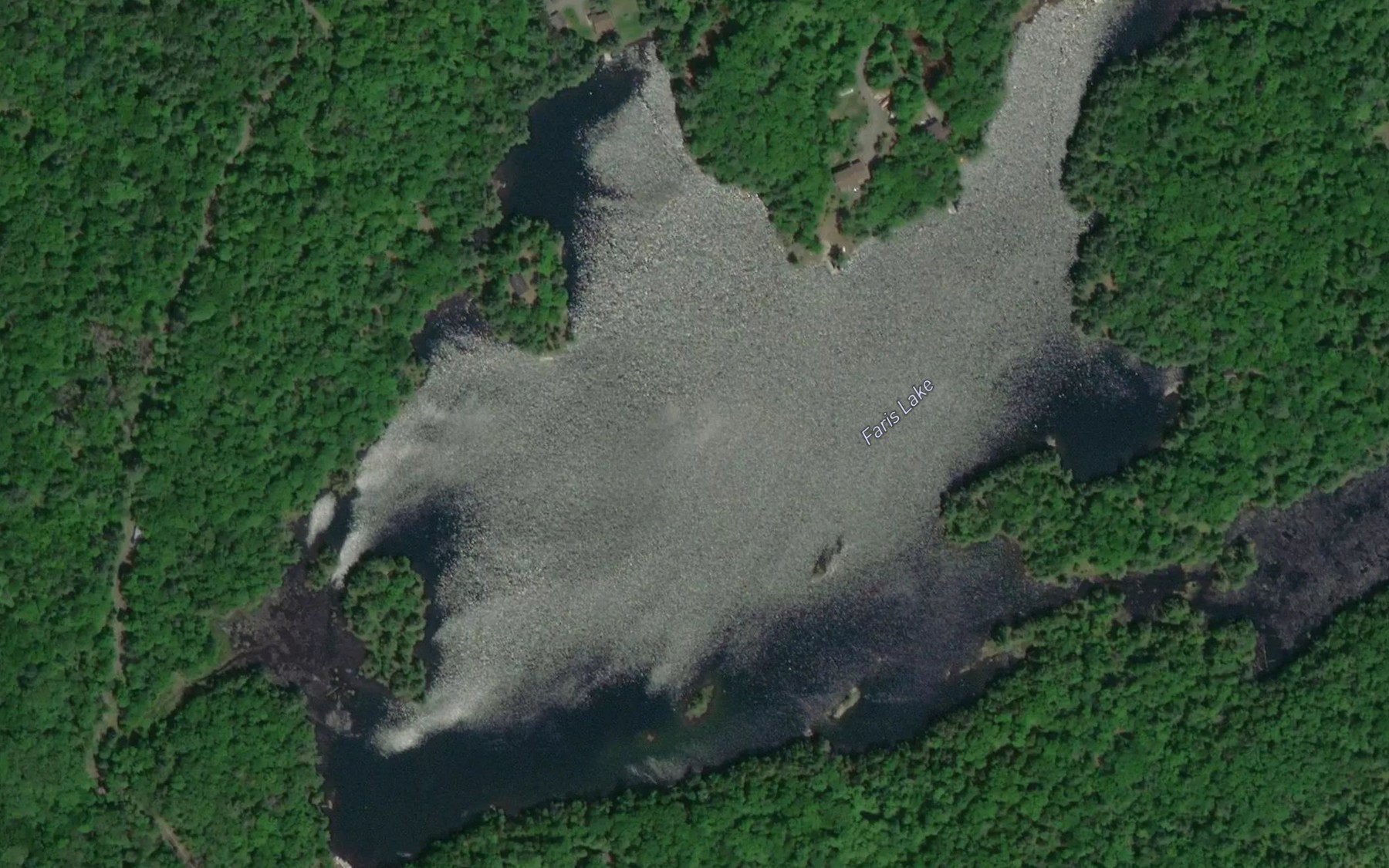Satellite map of the Faris Lake